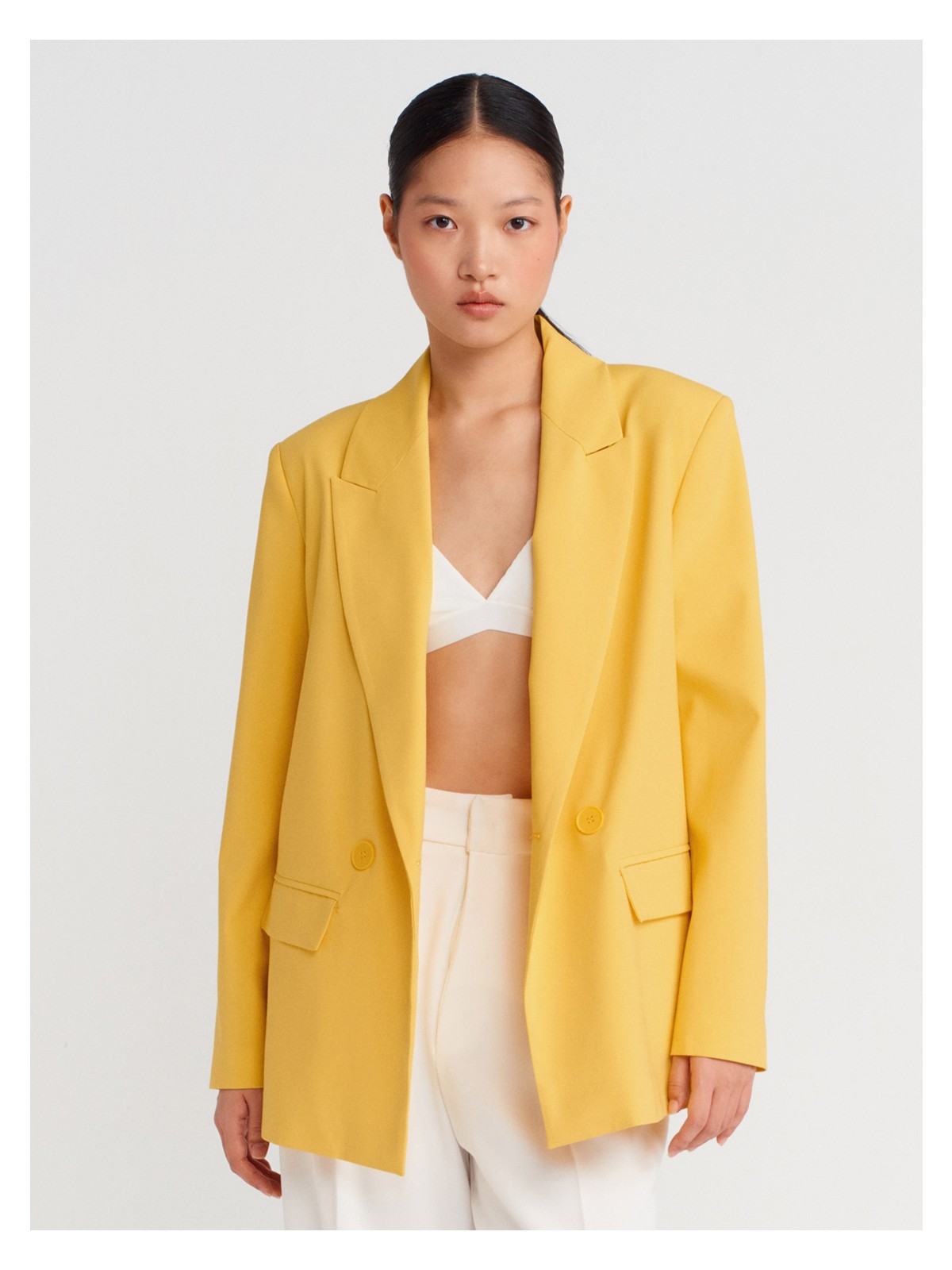 Dilvin 60767 Blazer Ceket-Açık Kahve - Görsel 5