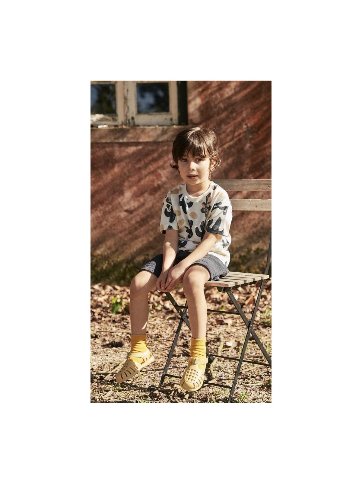 Cigit Kaktüs Baskılı T-Shırt Takım 2-8 Yaş Ekru