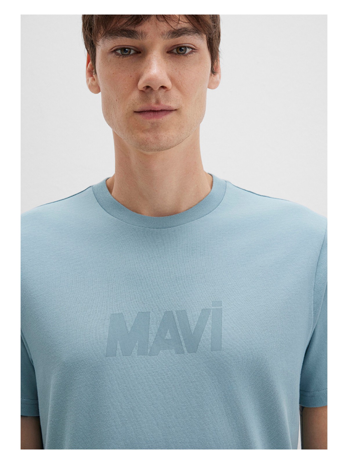 Mavi Mavi Logo Baskılı Mavi Tişört 0612896-70838 - Görsel 5