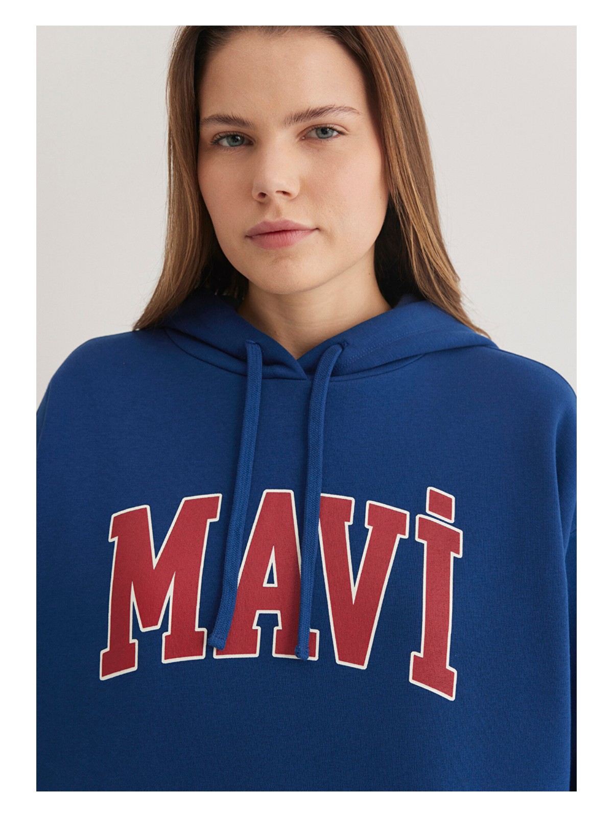 Mavi Mavi Logo Baskılı Kapüşonlu Lacivert Sweatshirt 1600361-82625 - Görsel 6