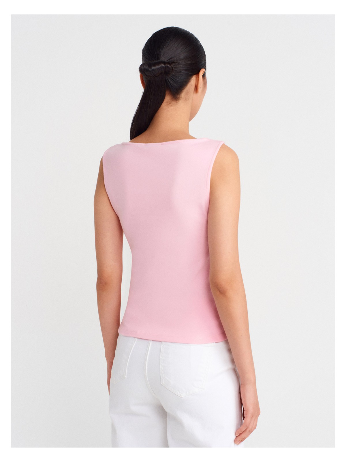 Dilvin 31764 Fermuar Detaylı Top-Toz Pembe - Görsel 2