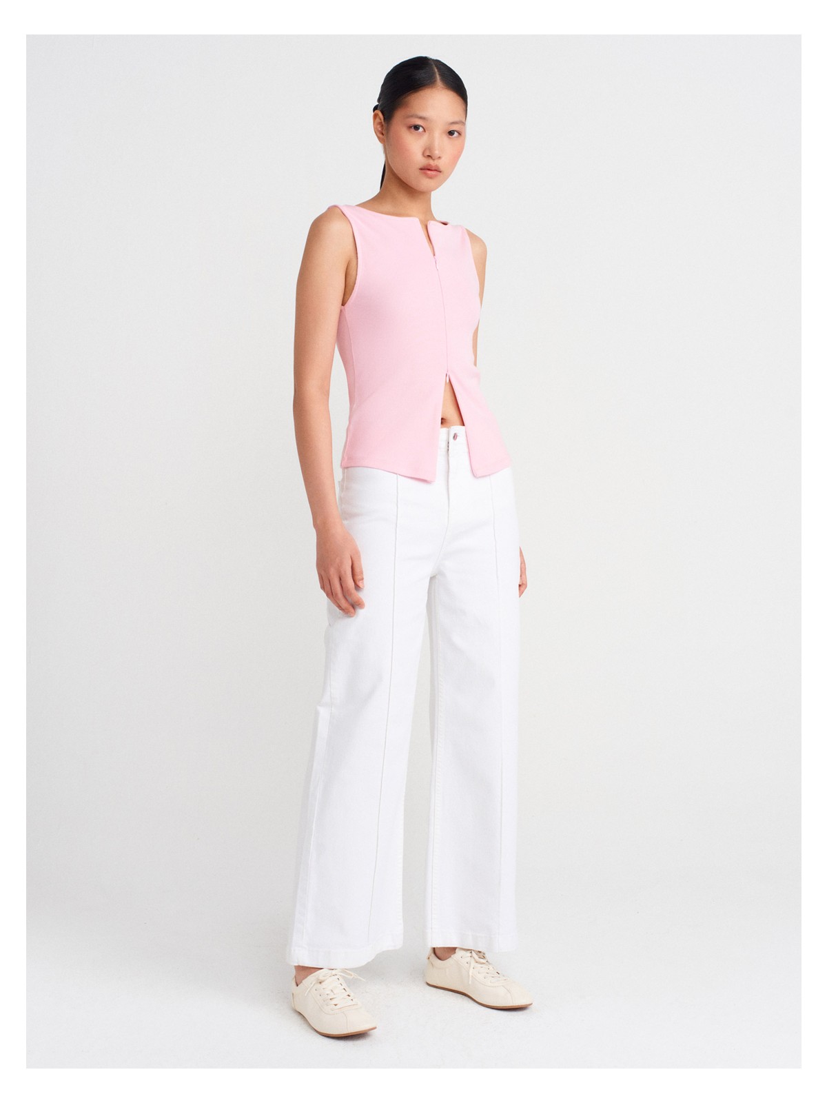 Dilvin 31764 Fermuar Detaylı Top-Toz Pembe - Görsel 4