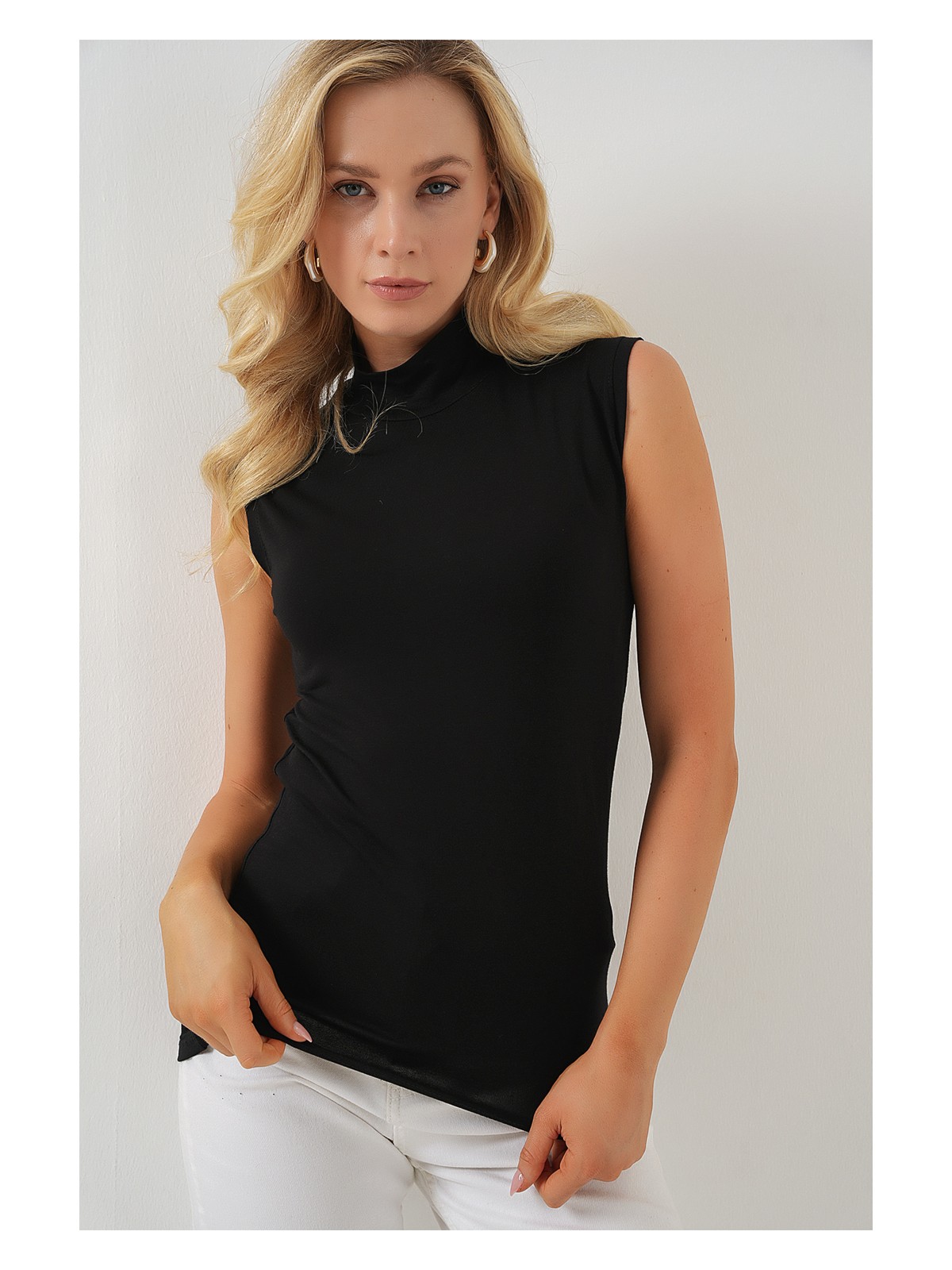 Bigdart Kadın Kolsuz Body 4348 - Siyah