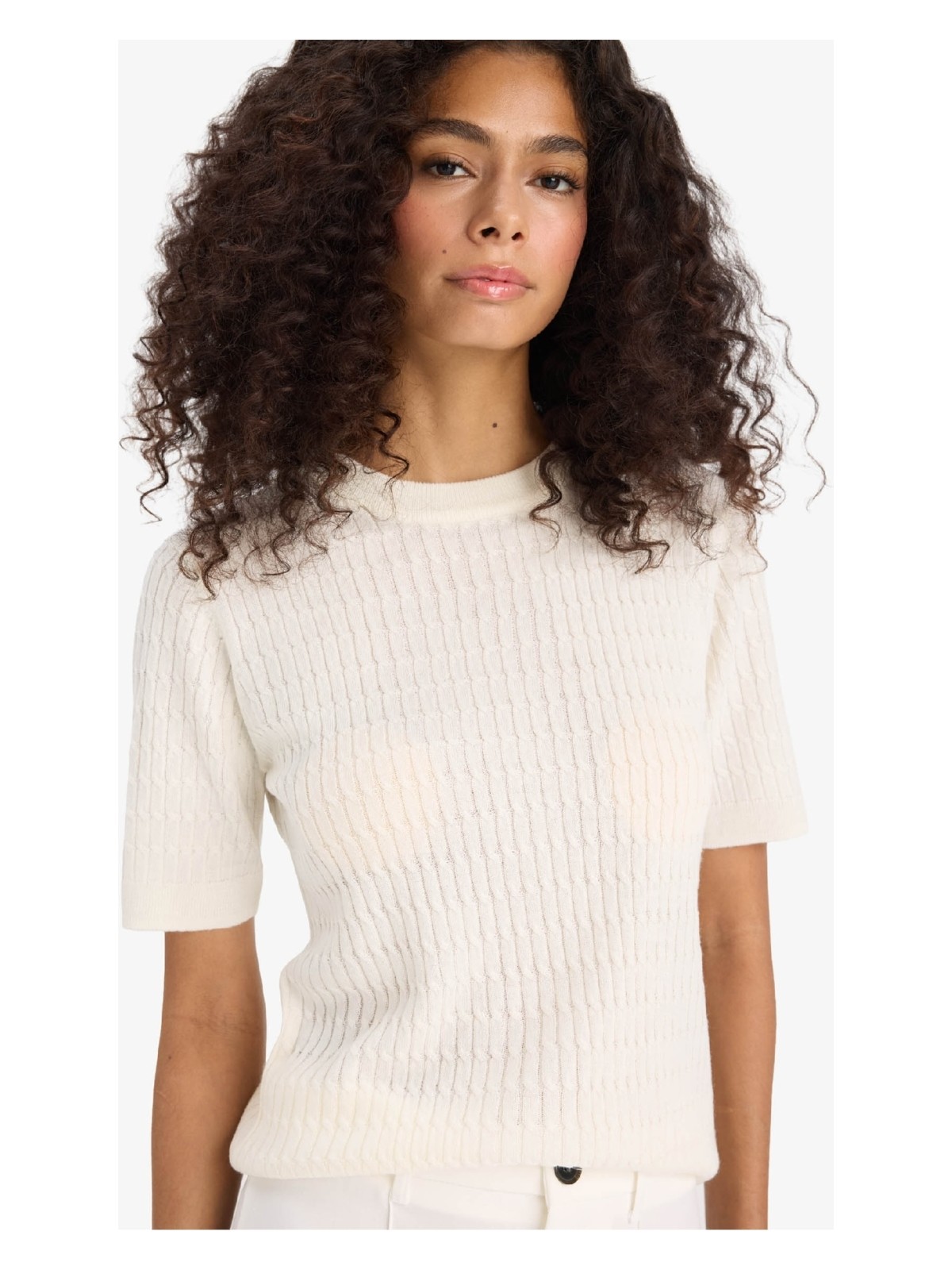 DeFacto Regular Fit Bisiklet Yaka Kısa Kollu Triko Kazak D3306AX25AU - Görsel 4