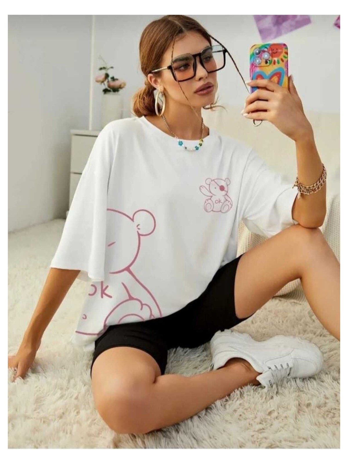 Kozia Outdoors Malkoçbey Korsan Ayı Baskılı Oversize Unisex Basic T-Şihirt - Görsel 6