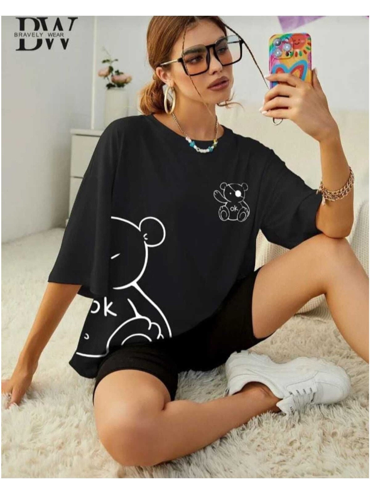 Kozia Outdoors Malkoçbey Korsan Ayı Baskılı Oversize Unisex Basic T-Şihirt - Görsel 4