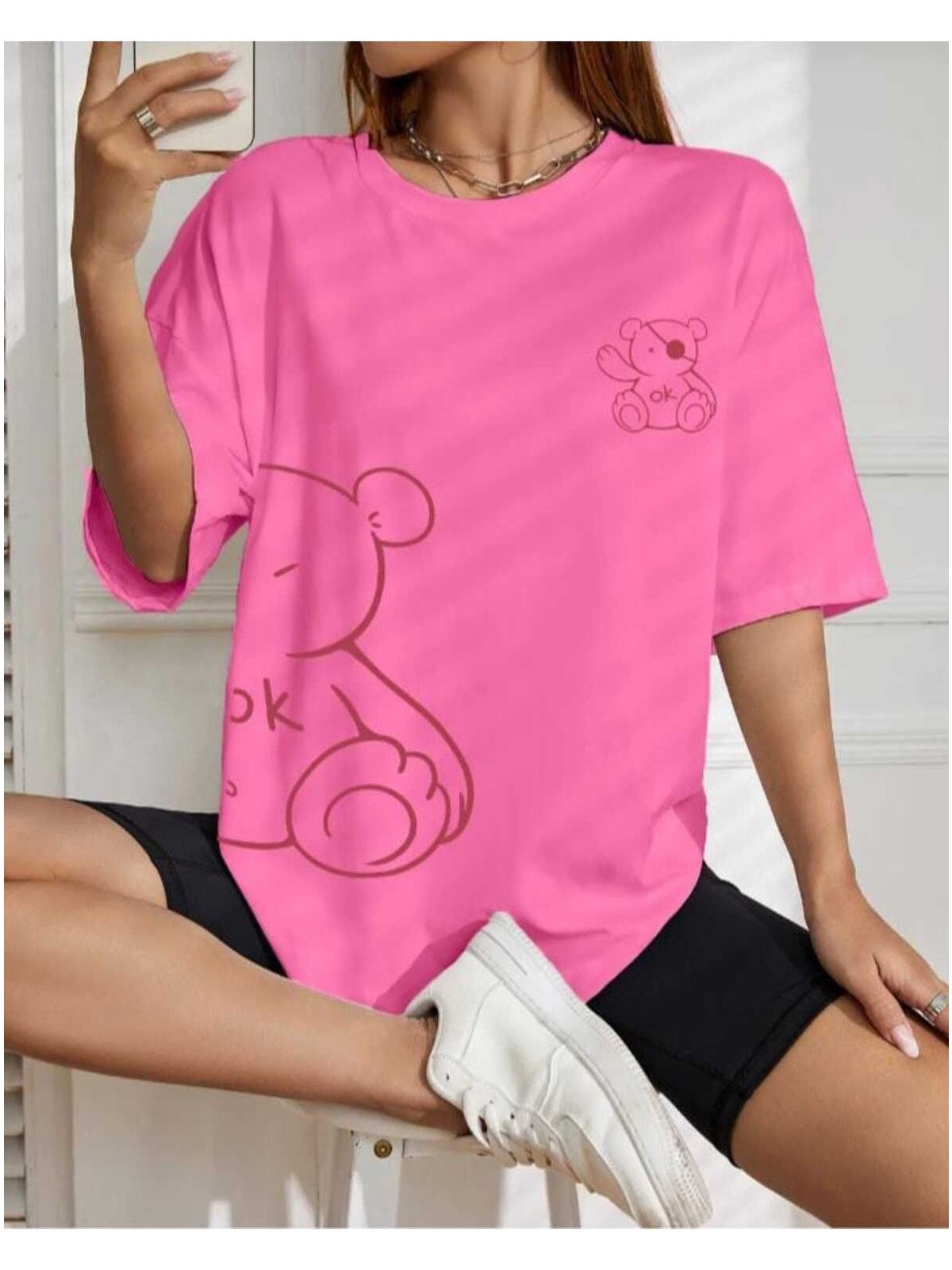 Kozia Outdoors Malkoçbey Korsan Ayı Baskılı Oversize Unisex Basic T-Şihirt