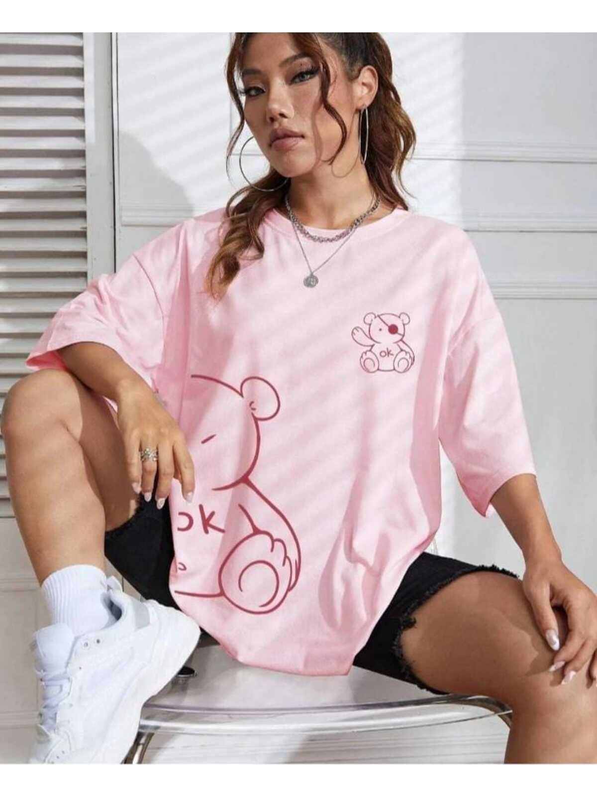 Kozia Outdoors Malkoçbey Korsan Ayı Baskılı Oversize Unisex Basic T-Şihirt - Görsel 7