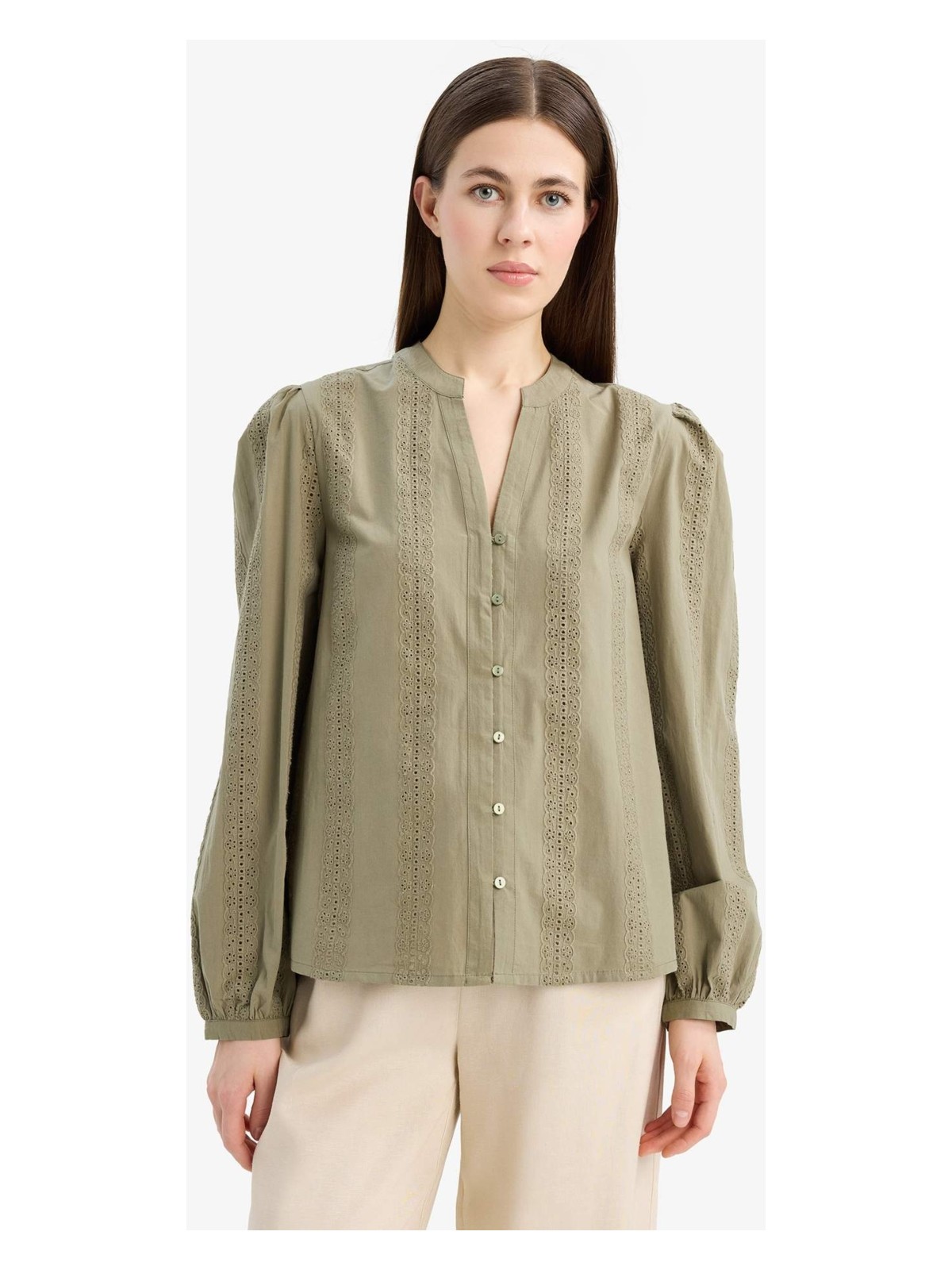 DeFacto %100 Pamuk Brode Gömlek E6531AX25AU