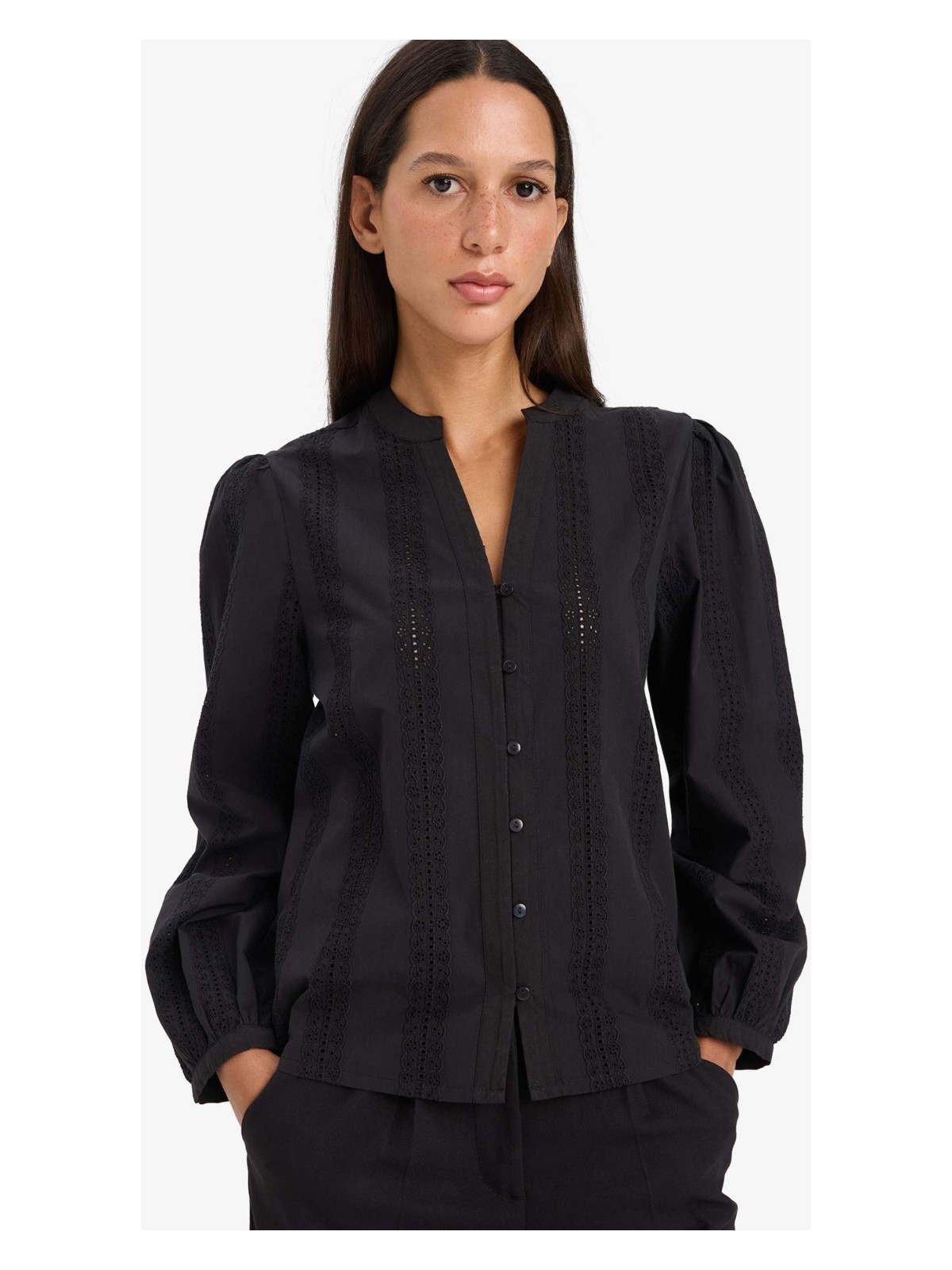 DeFacto %100 Pamuk Brode Gömlek E6531AX25AU - Görsel 3