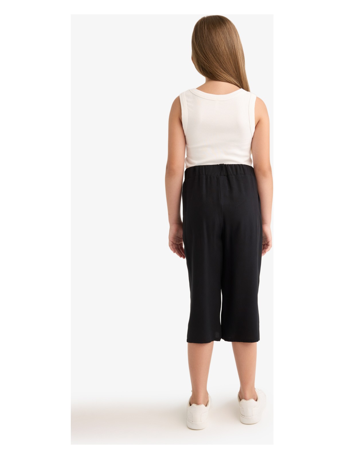 DeFacto Culotte Geniş Paça Viskon Kapri Kız Çocuk T3877A625SM - Görsel 7