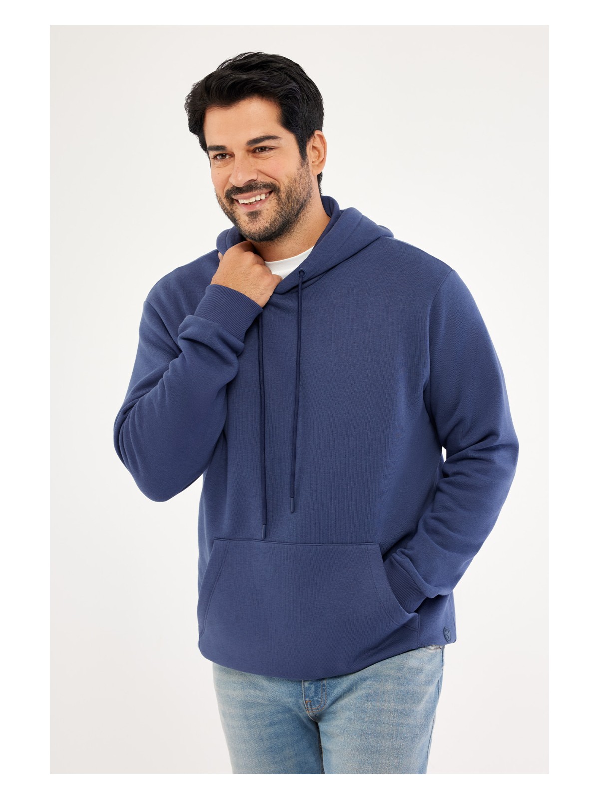 Altınyıldız Classics Erkek Koyu Yeşil Standart Fit Normal Kesim Içi Polarlı 3 Iplik Kapüşonlu Pamuklu Sweatshirt - Görsel 9