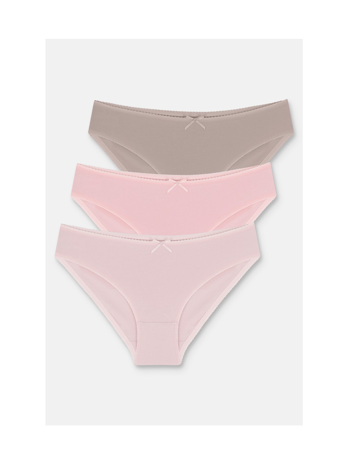 Suwen 3 Lü Renkli Külot - Açık Turuncu/Pembe