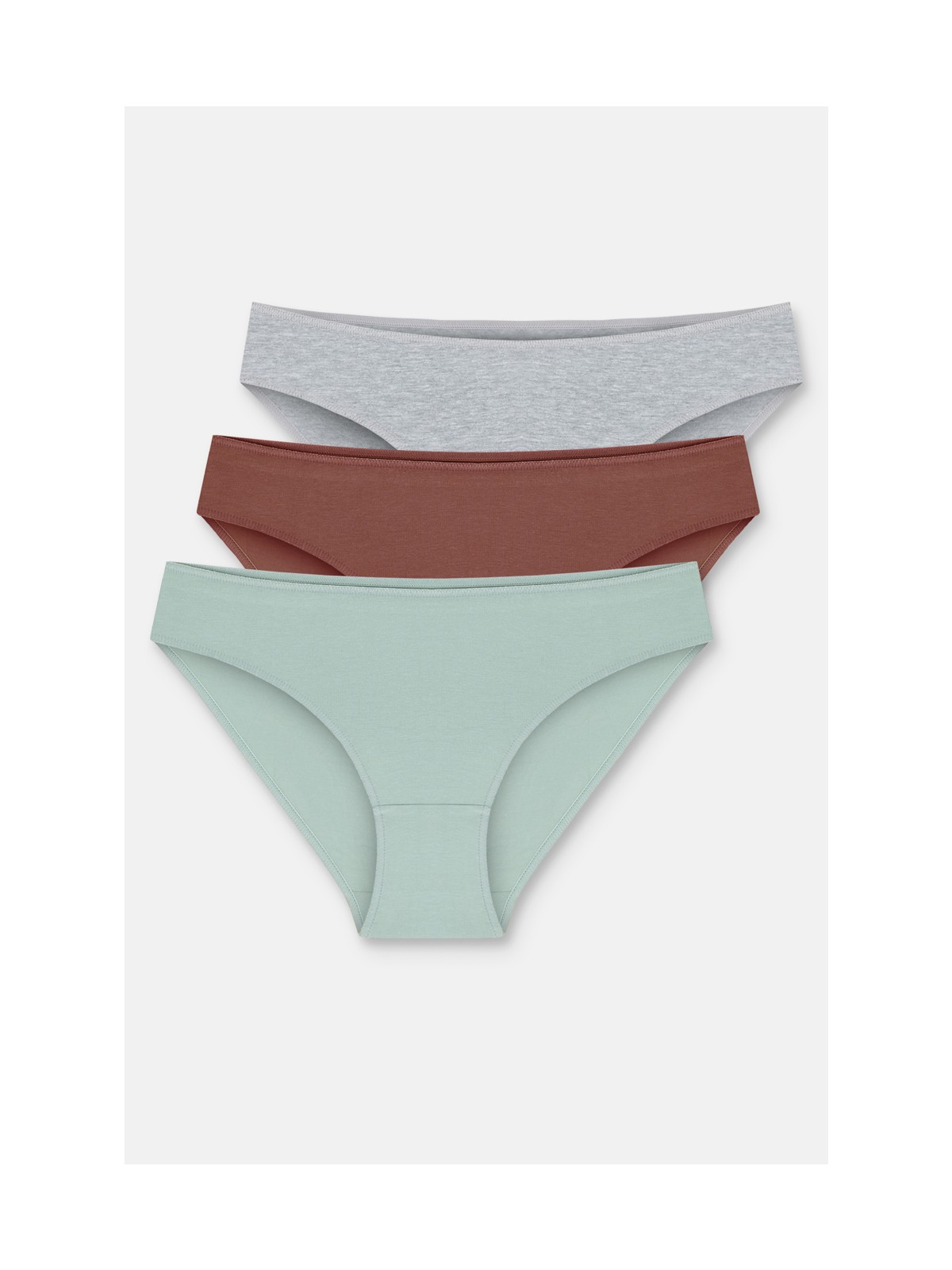 Suwen 3'lü Pamuklu Basic Normal Bel Slip Külot - Görsel 3