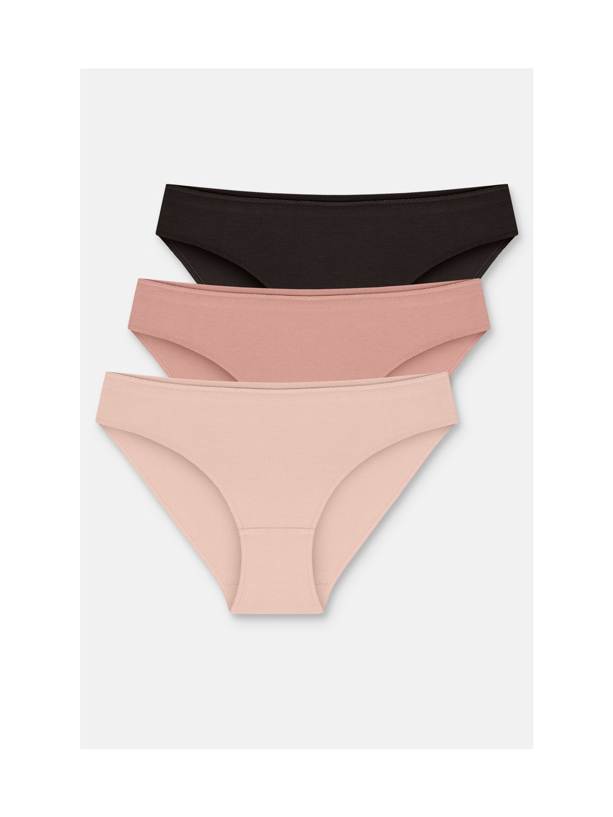 Suwen 3'lü Pamuklu Basic Normal Bel Slip Külot - Görsel 4