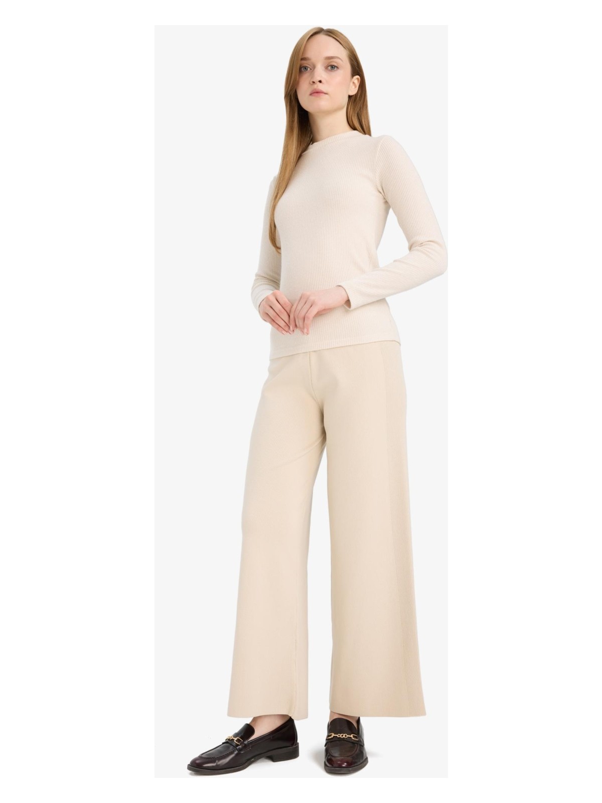 DeFacto Wide Leg Geniş Bol Paça Triko Pantolon F1102AX25AU