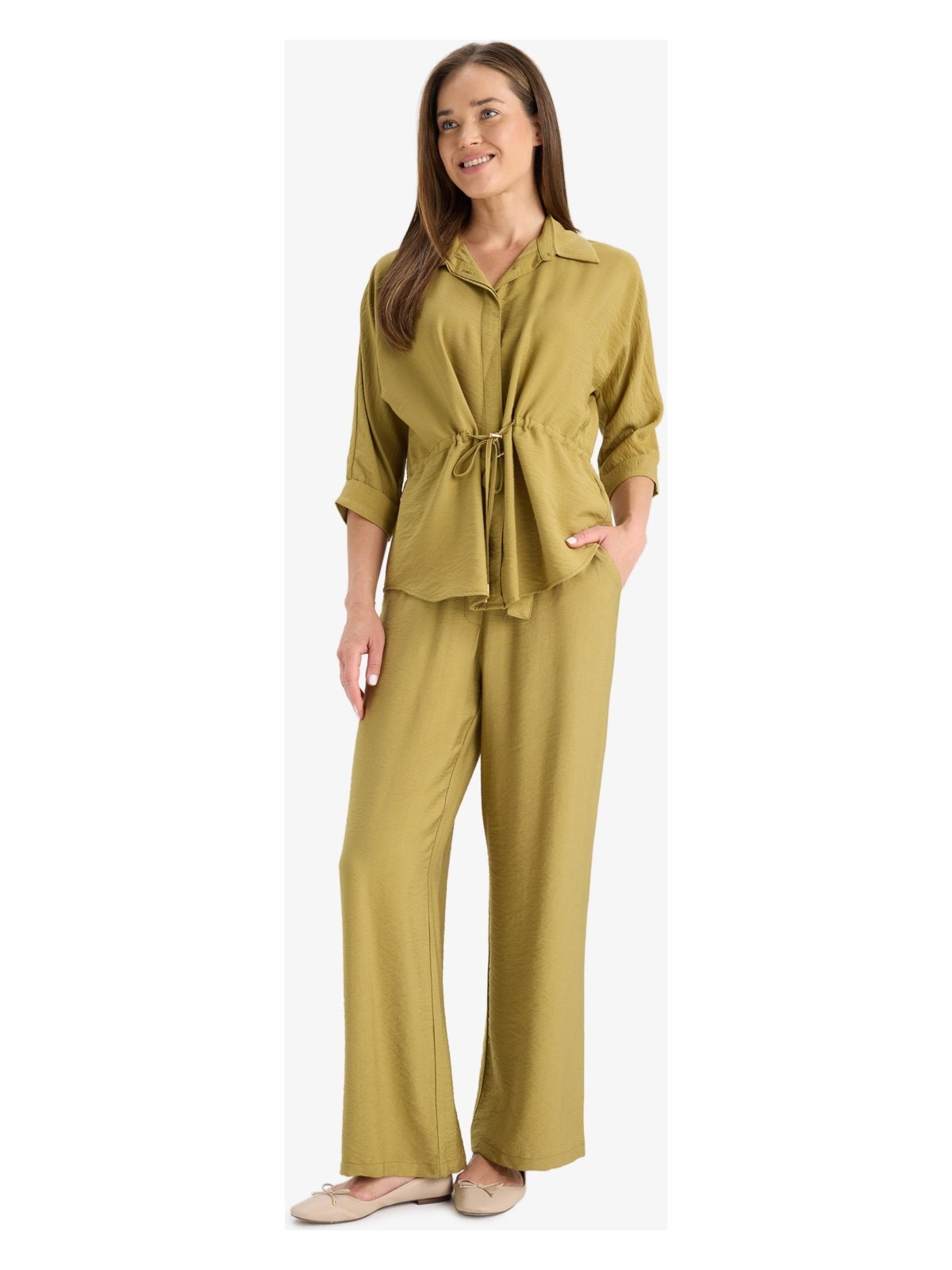 DeFacto Straight Fit Geniş Paça Pantolon F3420AX25AU - Görsel 4