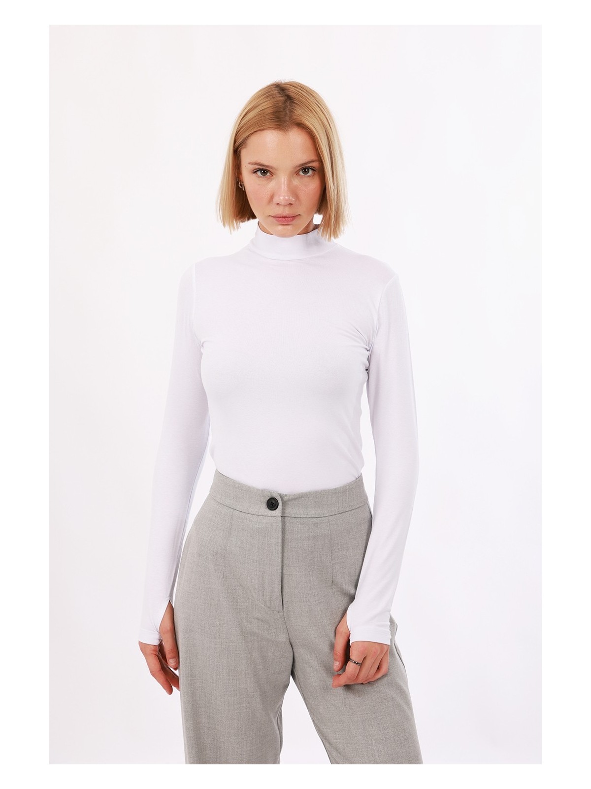 Yade Fashion Kadın Parmak Detaylı Body - Görsel 9