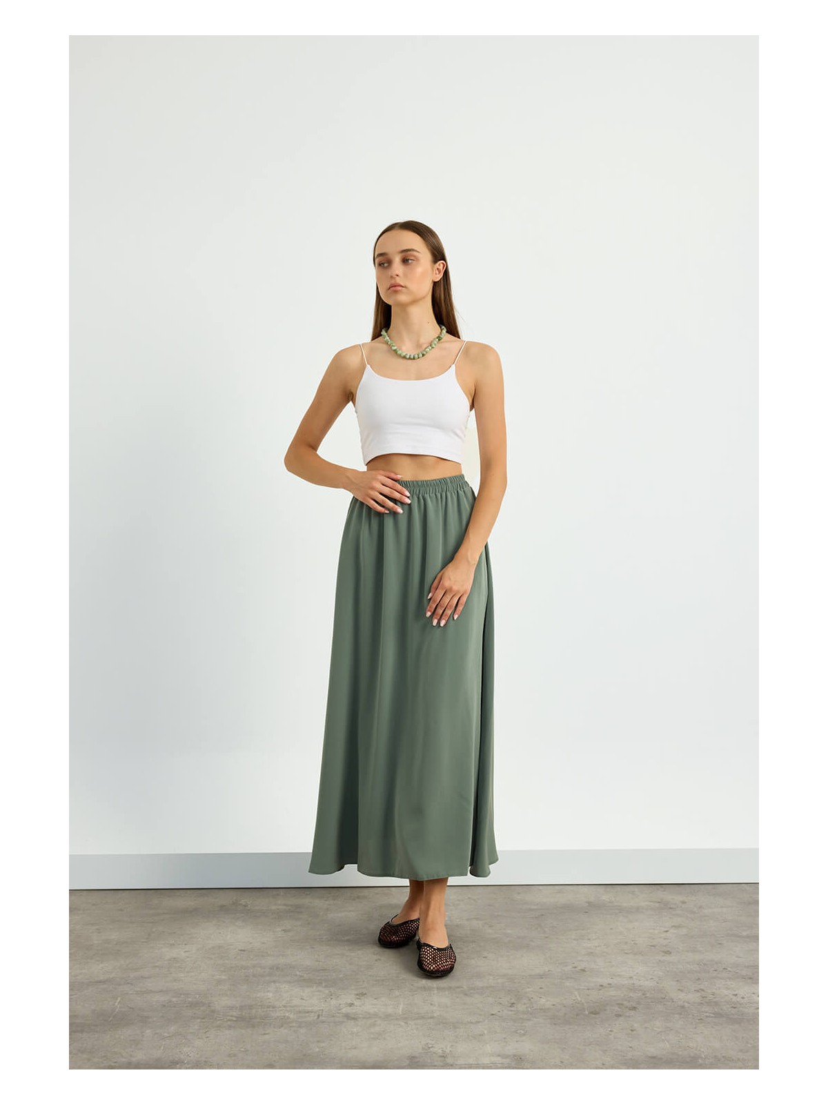 Birgül Bektaş Siyah Kloş Etek - Görsel 6