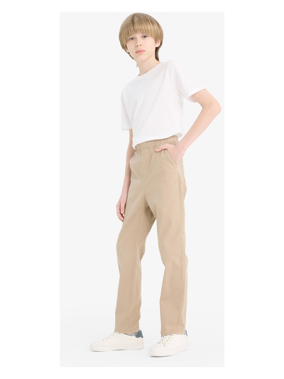 DeFacto Düz Paça Gabardin Okul Pantolonu Erkek Çocuk T8850A625AU