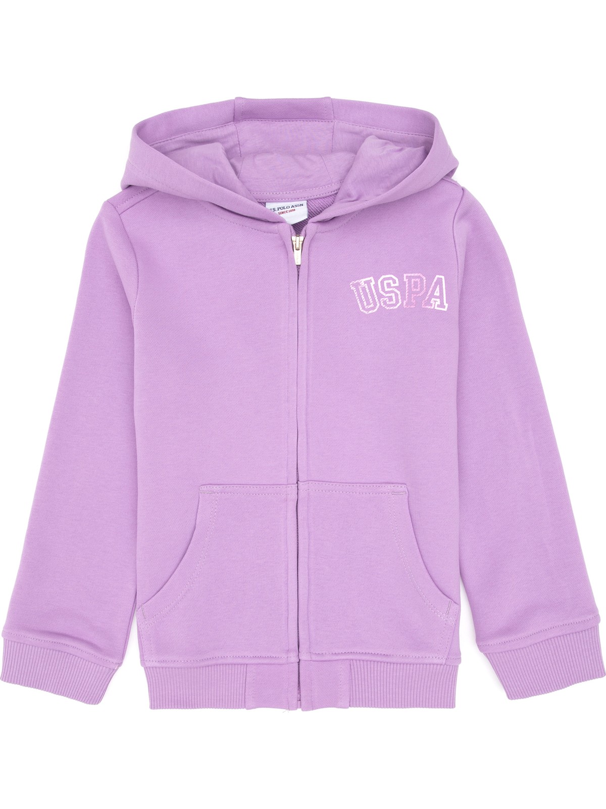 U.S. Polo Assn. Kız Çocuk Siyah Kapüşonlu Fermuarlı Basic Sweatshirt 50316837-VR046 - Görsel 3