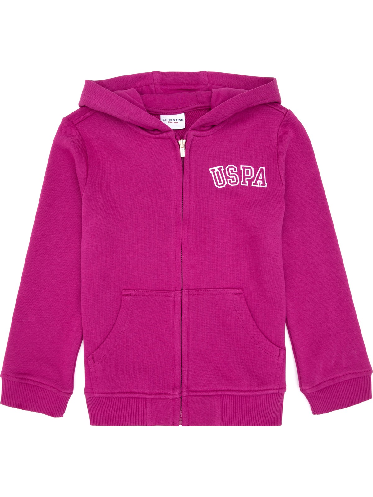 U.S. Polo Assn. Kız Çocuk Siyah Kapüşonlu Fermuarlı Basic Sweatshirt 50316837-VR046 - Görsel 4