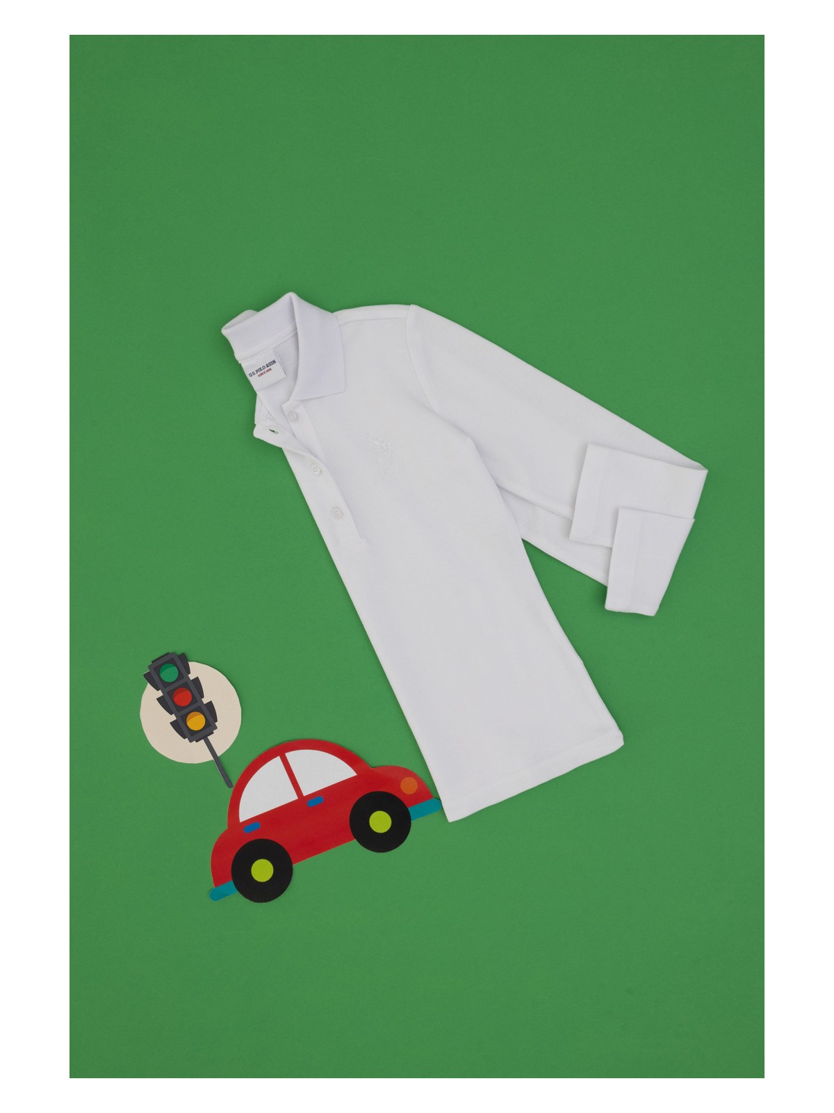 U.S. Polo Assn. Kız Çocuk Fuşya Polo Yaka Basic Sweatshirt 50316836-VR023 - Görsel 3