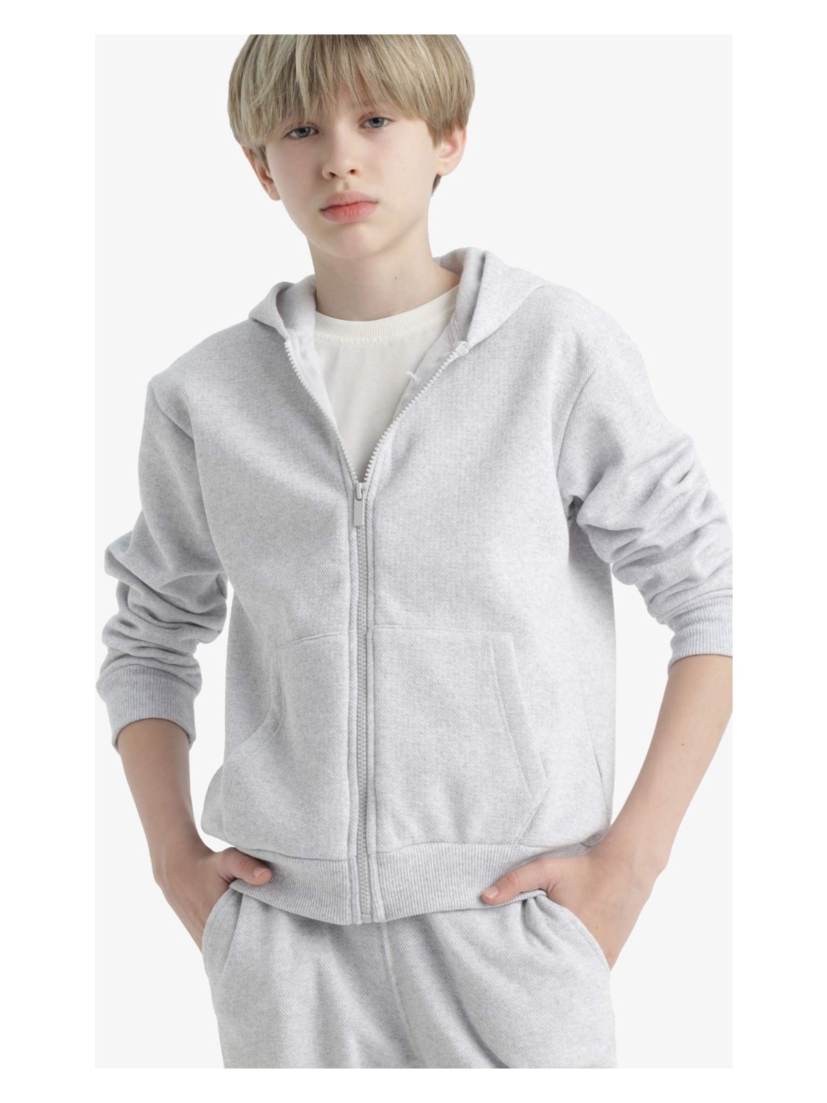 DeFacto Kapüşonlu Okul Fermuarlı Sweatshirt Erkek Çocuk X5844A625AU