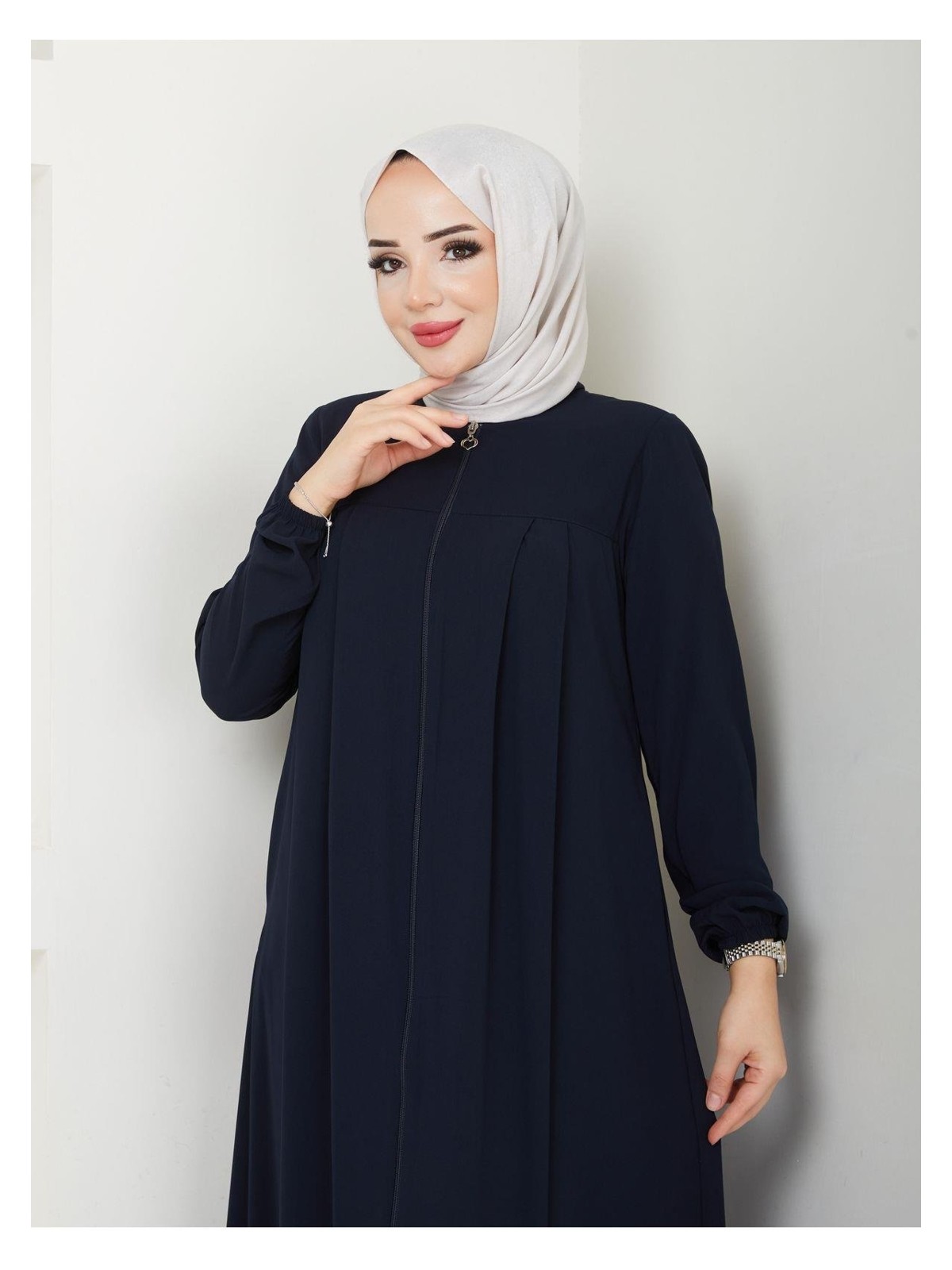 Eslemnur Gündelik Hac ve Umrelik Robalı Medine Ipeği Yazlık Ferace - Görsel 5