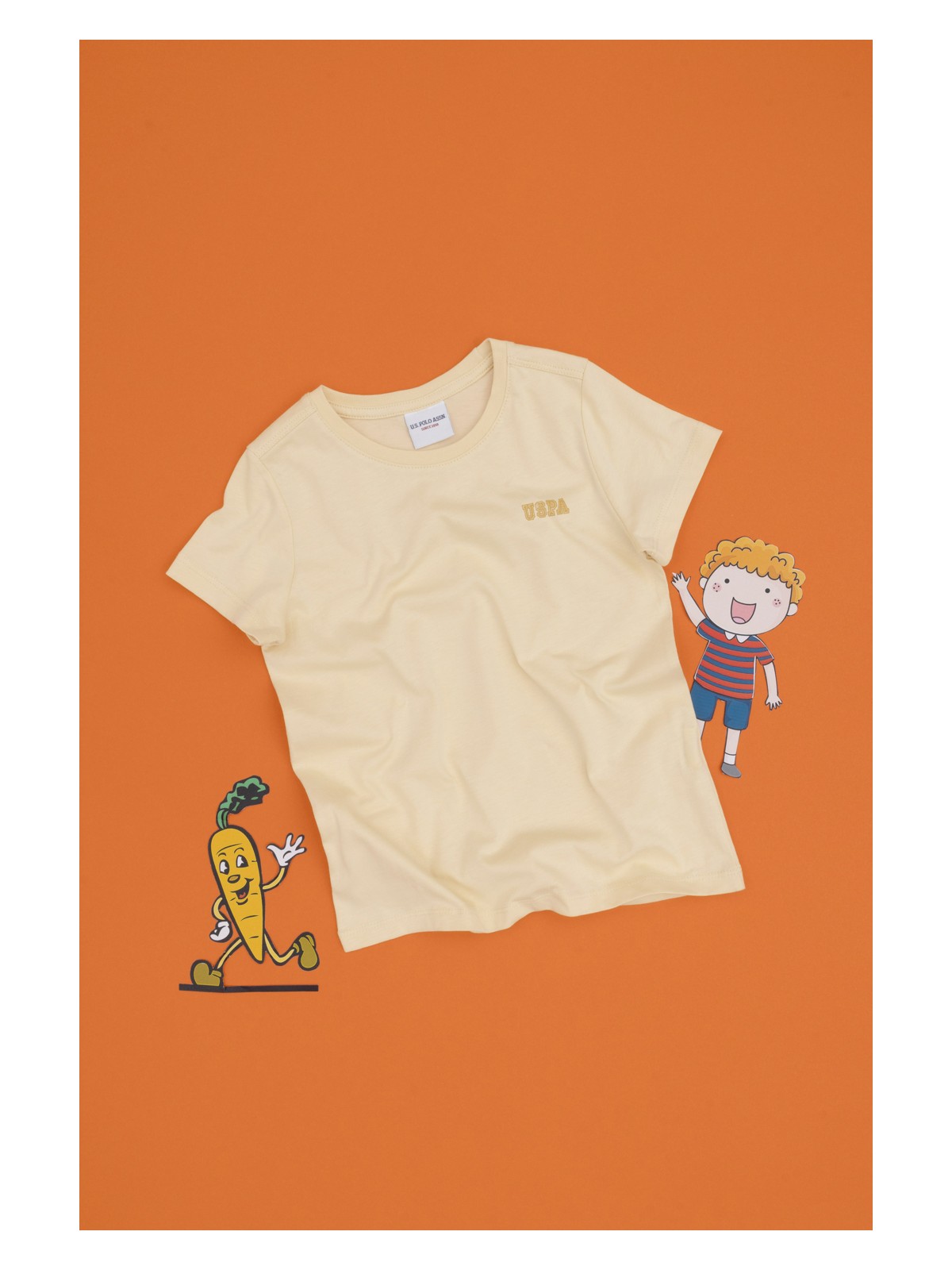 U.S. Polo Assn. Erkek Çocuk İnci Bisiklet Yaka Tişört 50313932-VR256 - Görsel 4