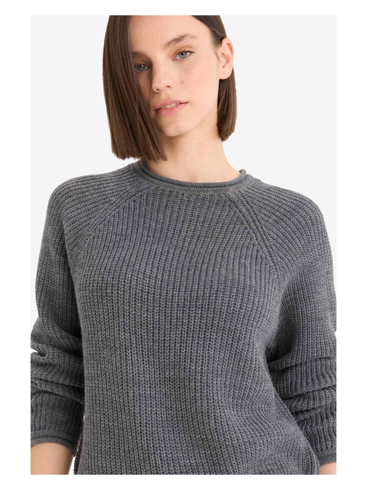 DeFacto Regular Fit Bisiklet Yaka Triko Kazak L2567AZ25WN - Görsel 3