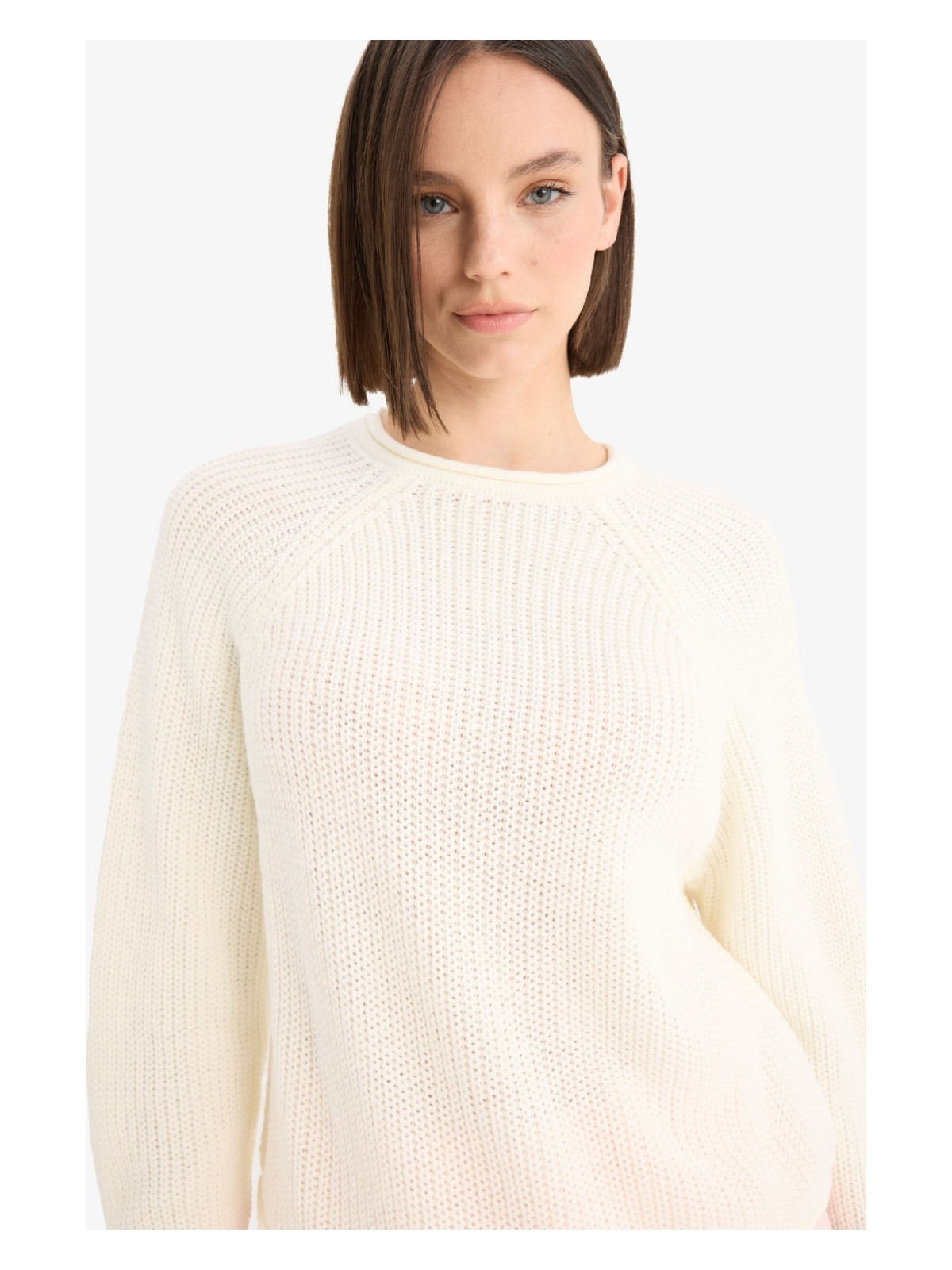 DeFacto Regular Fit Bisiklet Yaka Triko Kazak L2567AZ25WN - Görsel 4