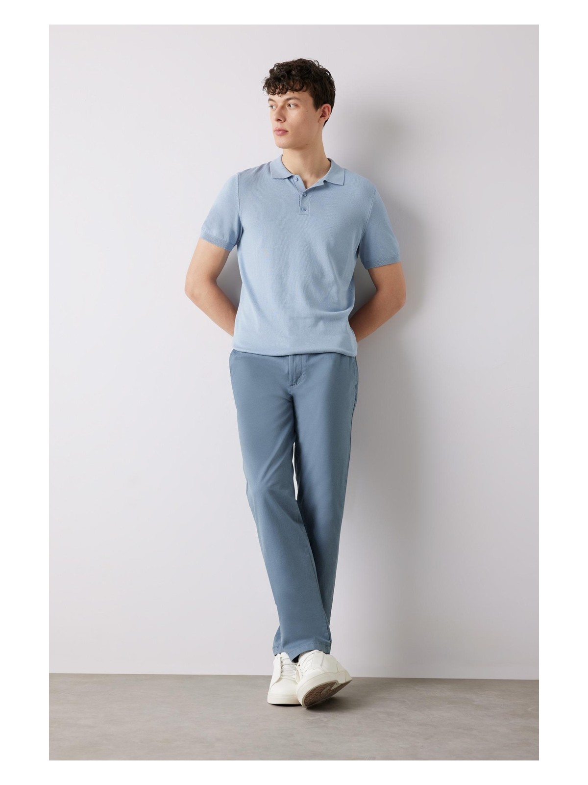 DeFacto Regular Fit Normal Kesim Yazlık Düz Paça Chino Kanvas Pantolon D7349AX25SP - Görsel 4