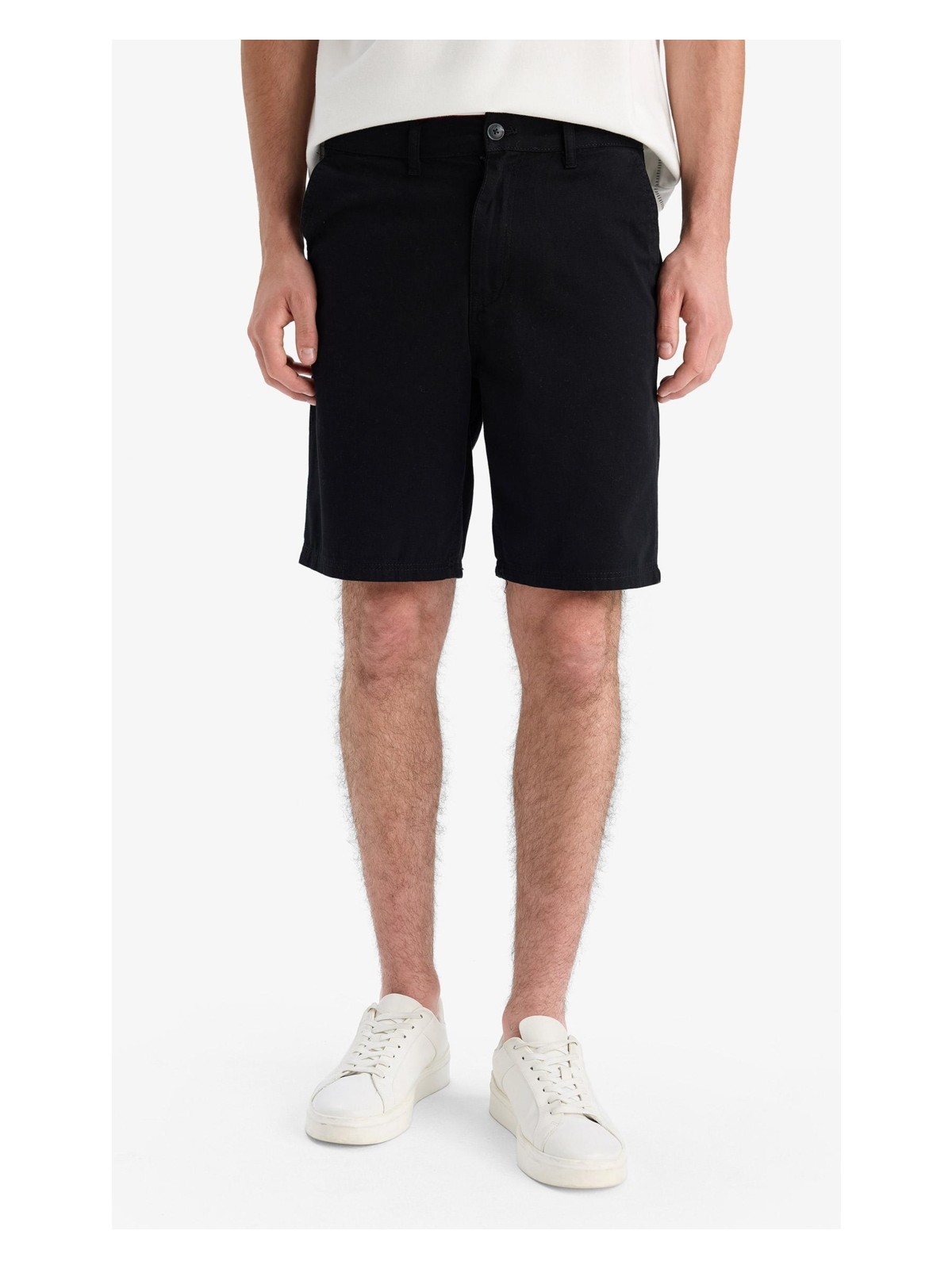 DeFacto %100 Pamuk Regular Fit Bermuda Şort E1231AX25SM - Görsel 3