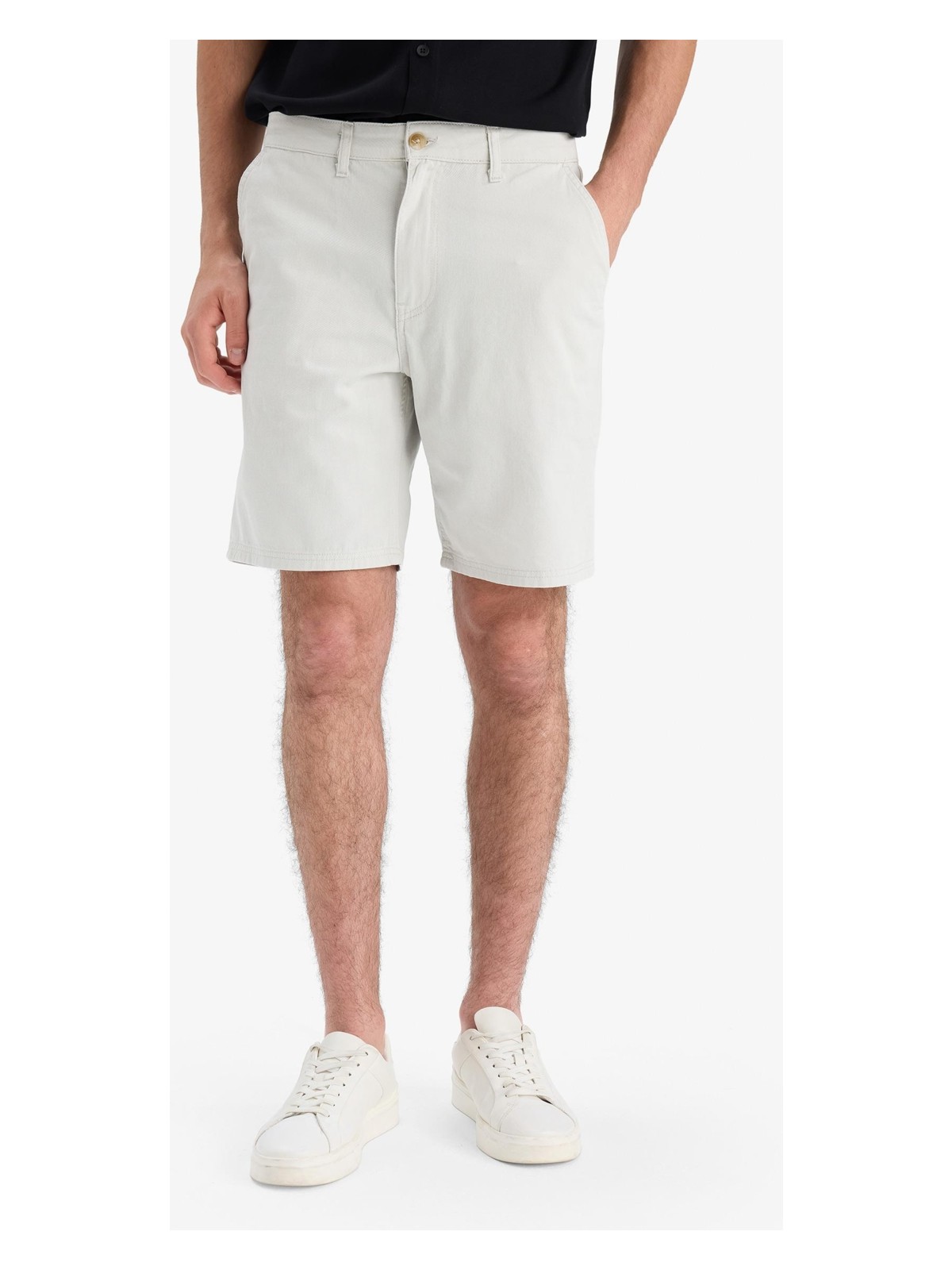 DeFacto %100 Pamuk Regular Fit Bermuda Şort E1231AX25SM - Görsel 3