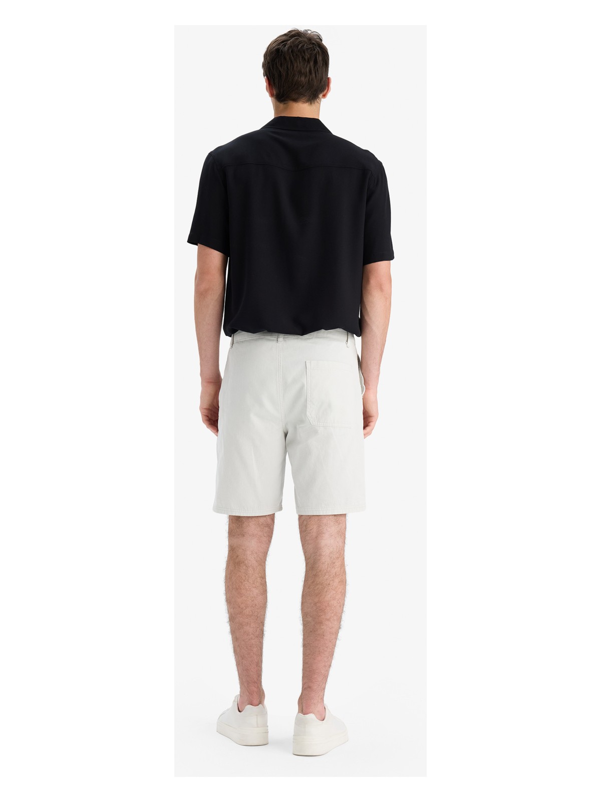 DeFacto %100 Pamuk Regular Fit Bermuda Şort E1231AX25SM - Görsel 5