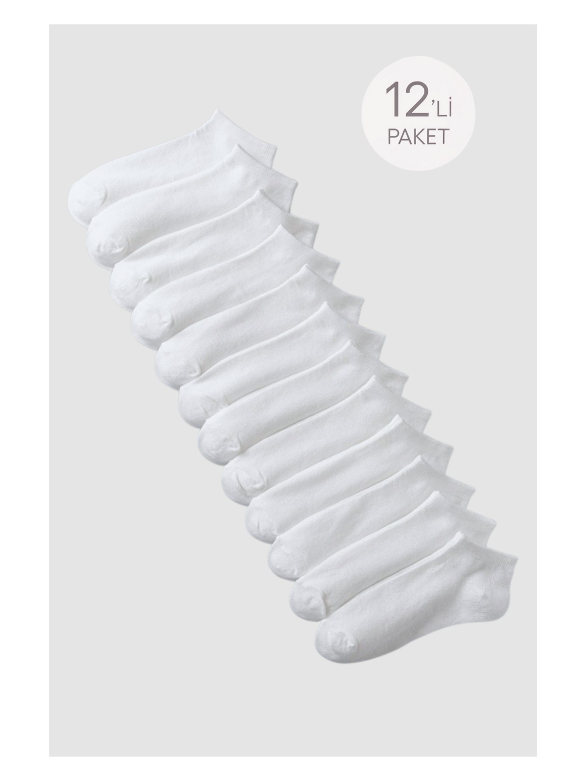 Katia & Bony Unisex 12'li Basic Step Çorap Beyaz