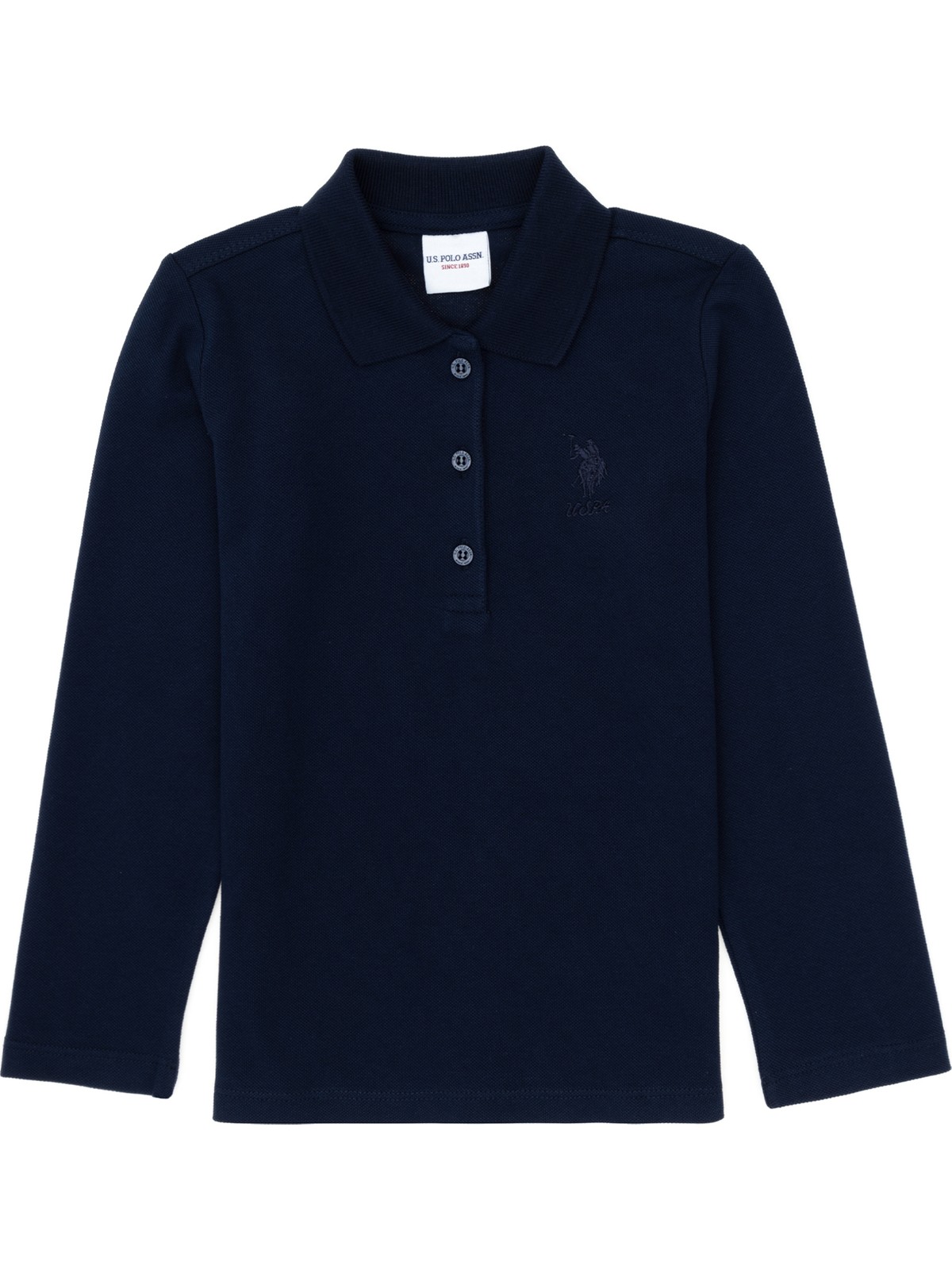U.S. Polo Assn. Kız Çocuk Fuşya Polo Yaka Basic Sweatshirt 50316836-VR023 - Görsel 7