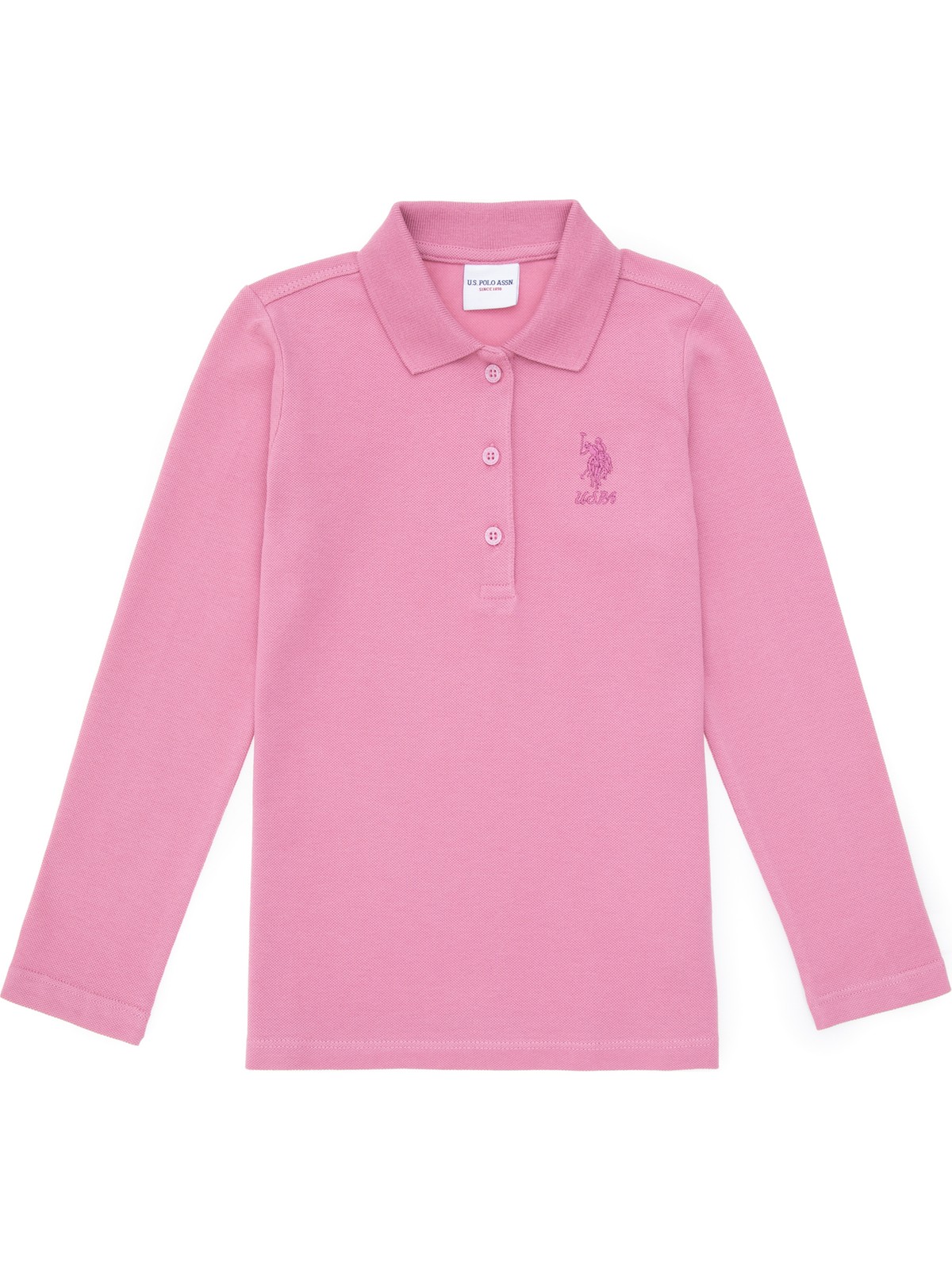 U.S. Polo Assn. Kız Çocuk Fuşya Polo Yaka Basic Sweatshirt 50316836-VR023 - Görsel 8