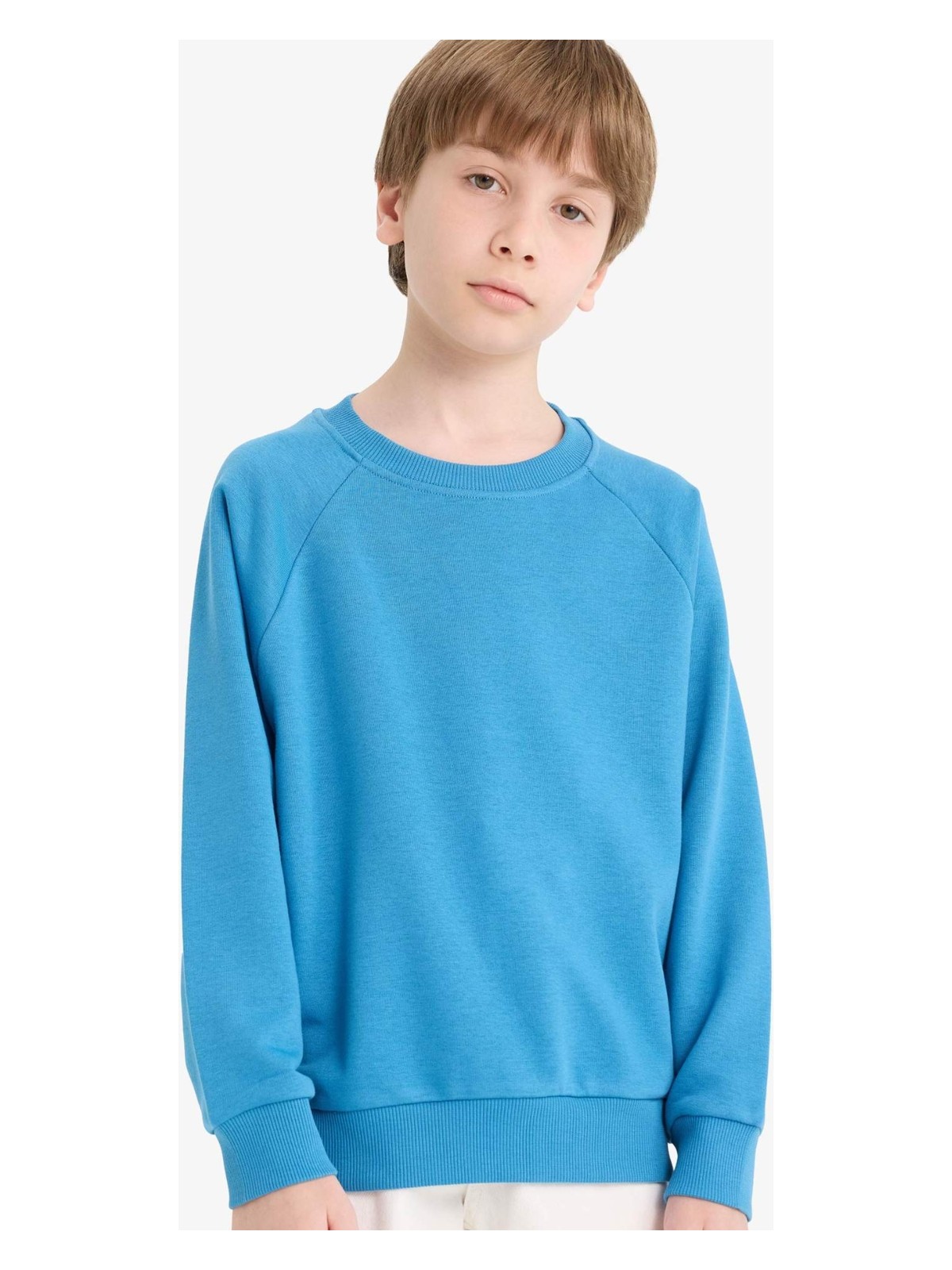 DeFacto Bisiklet Yaka Basic Düz Okul Sweatshirt Erkek Çocuk E8415A825AU