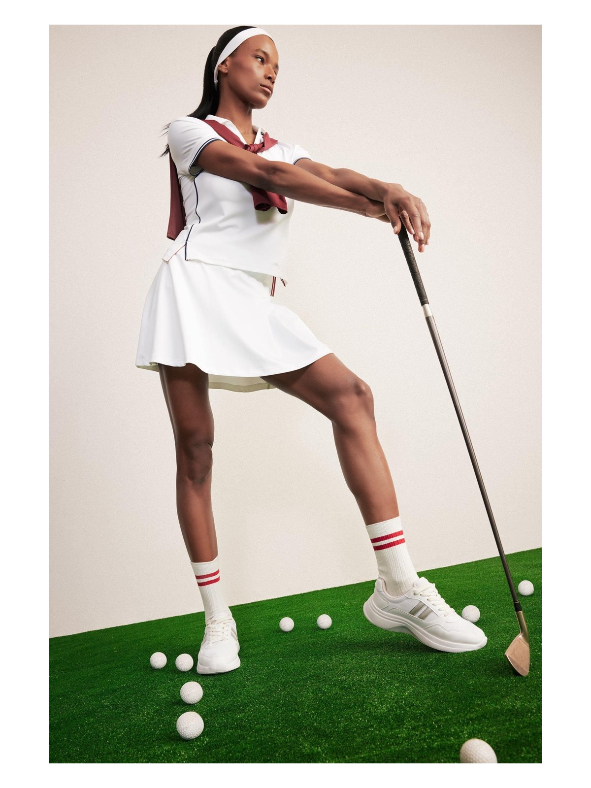 DeFacto Standart Fit Pileli İçi Taytlı Mini Tenis Eteği D9317AX25SP - Görsel 3