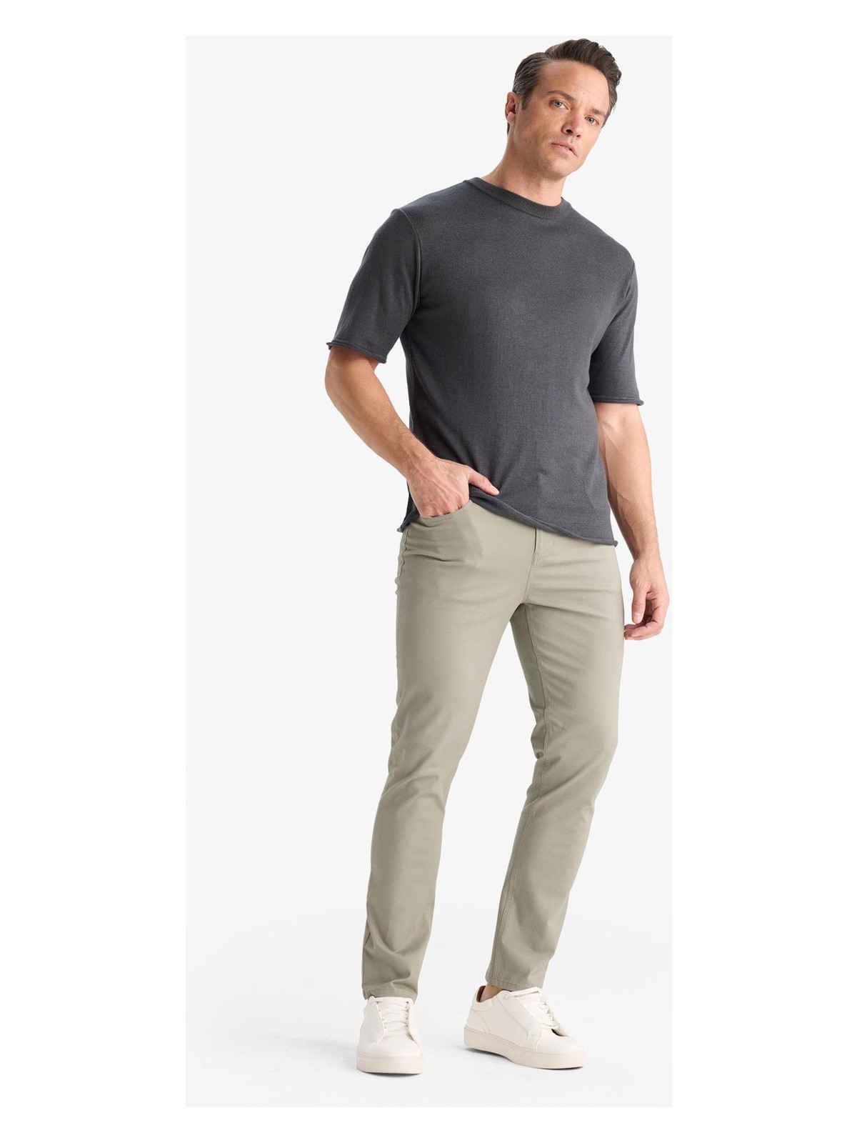 DeFacto Slim Fit Dar Kesim Dar Paça Cepli Pantolon B2089AX25AU