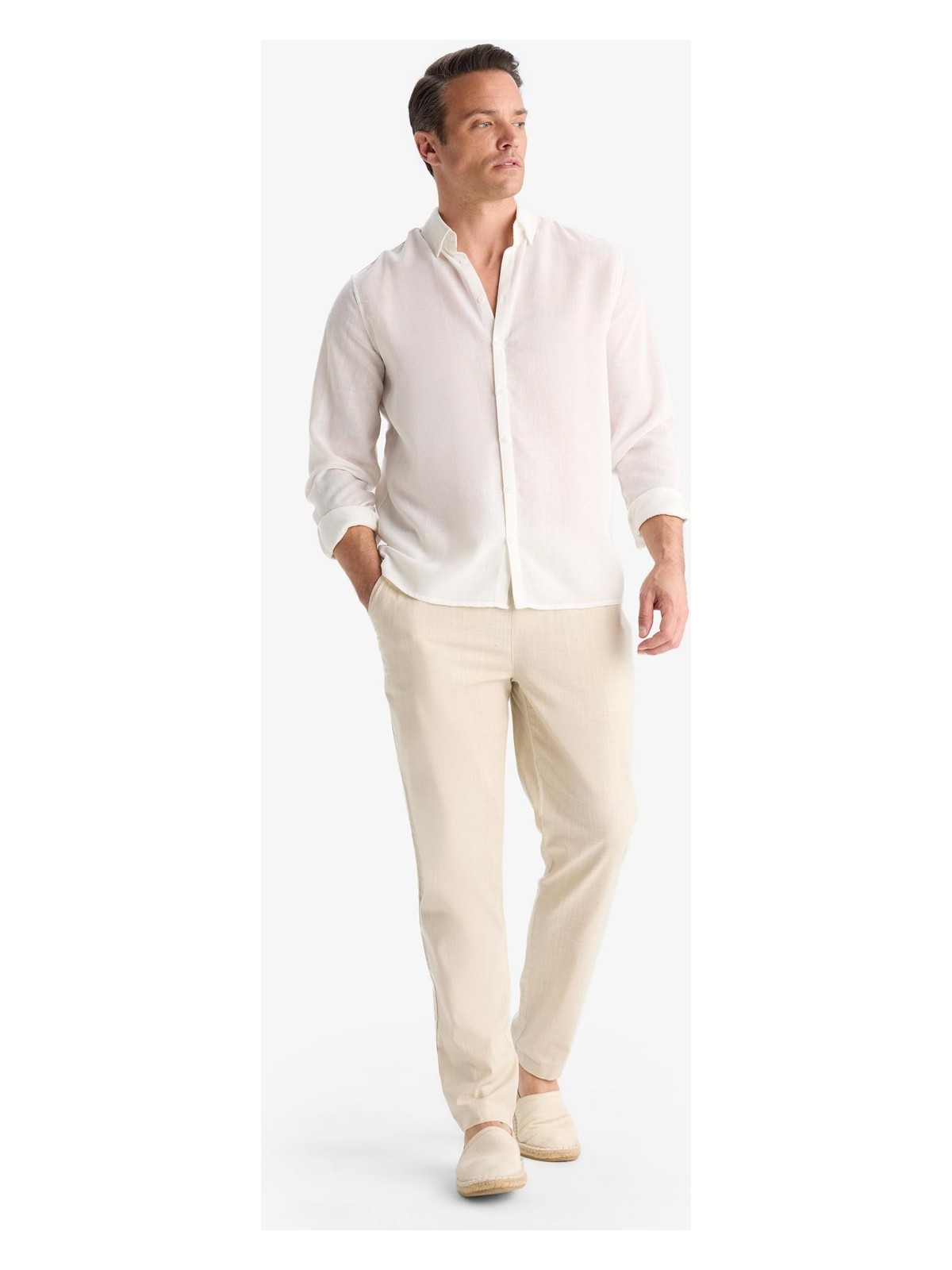 DeFacto %100 Pamuk Jogger Fit Beli Bağcıklı Lastikli Dar Paça Cepli Pantolon Z6475AZ25AU - Görsel 2