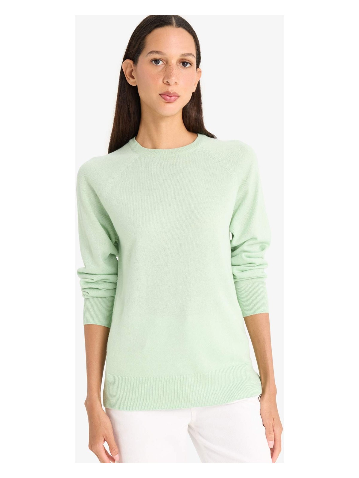 DeFacto Relax Fit Bisiklet Yaka Basic Düz Triko Kazak I6913AZ25WN