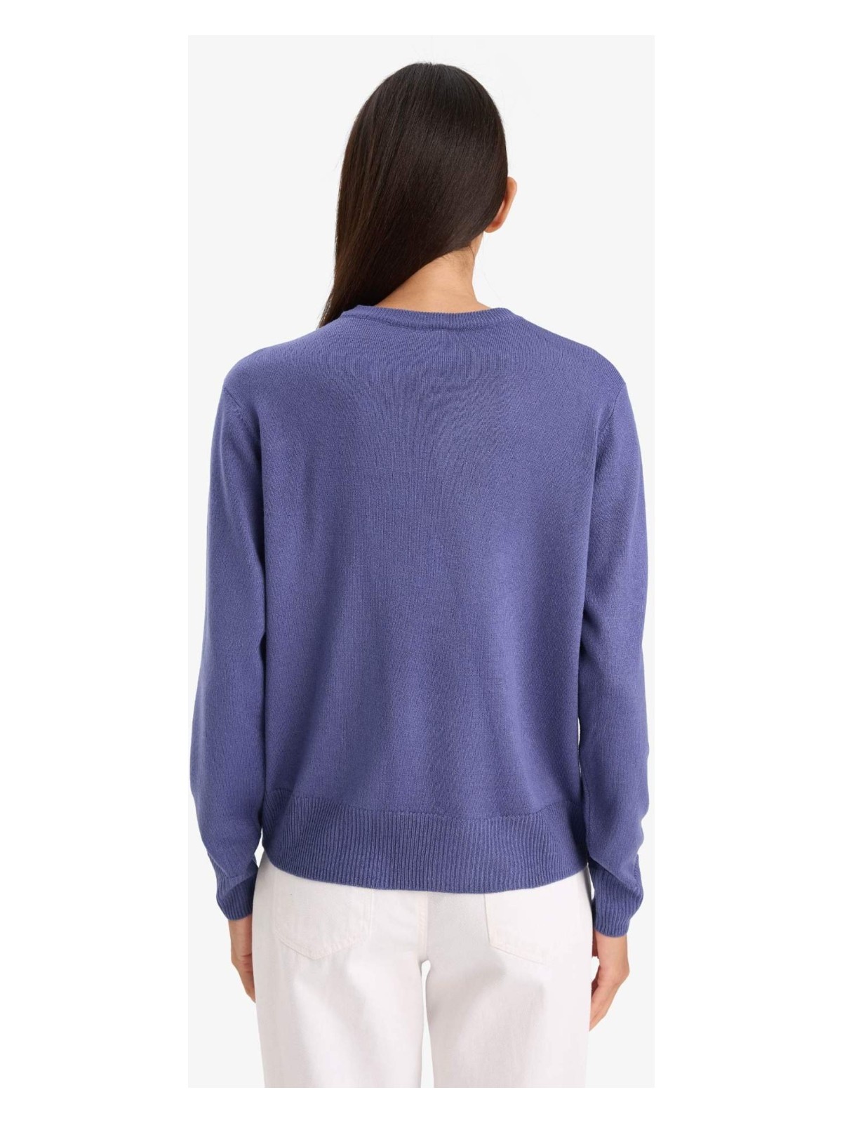DeFacto Regular Fit Yumuşak Dokulu Bisiklet Yaka Basic Triko Kazak C0058AX25WN - Görsel 5