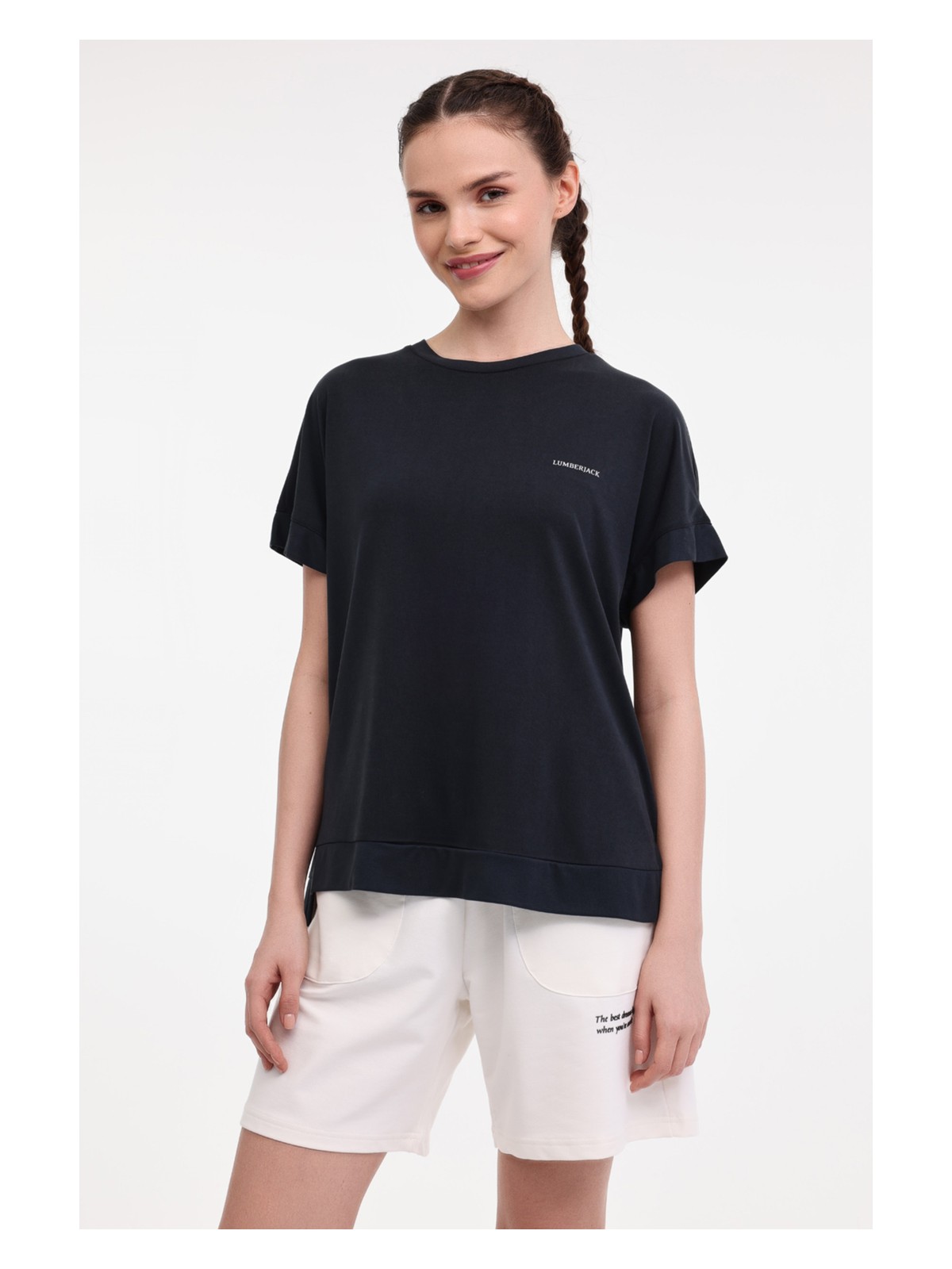 Lumberjack WL REGINA 11LYG33 5FX Siyah Kadın Kısa Kol T-Shirt