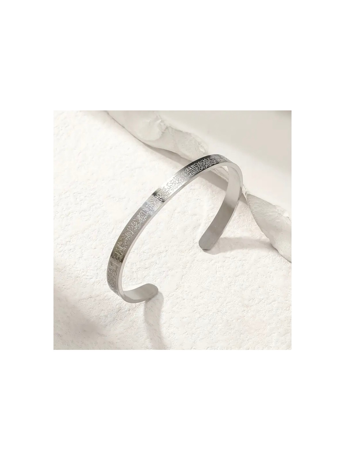 kubotique Ayet-el Kürsi Bileklik Paslanmaz Çelik Ayarlanabilir Erkek Kadın Bileklik