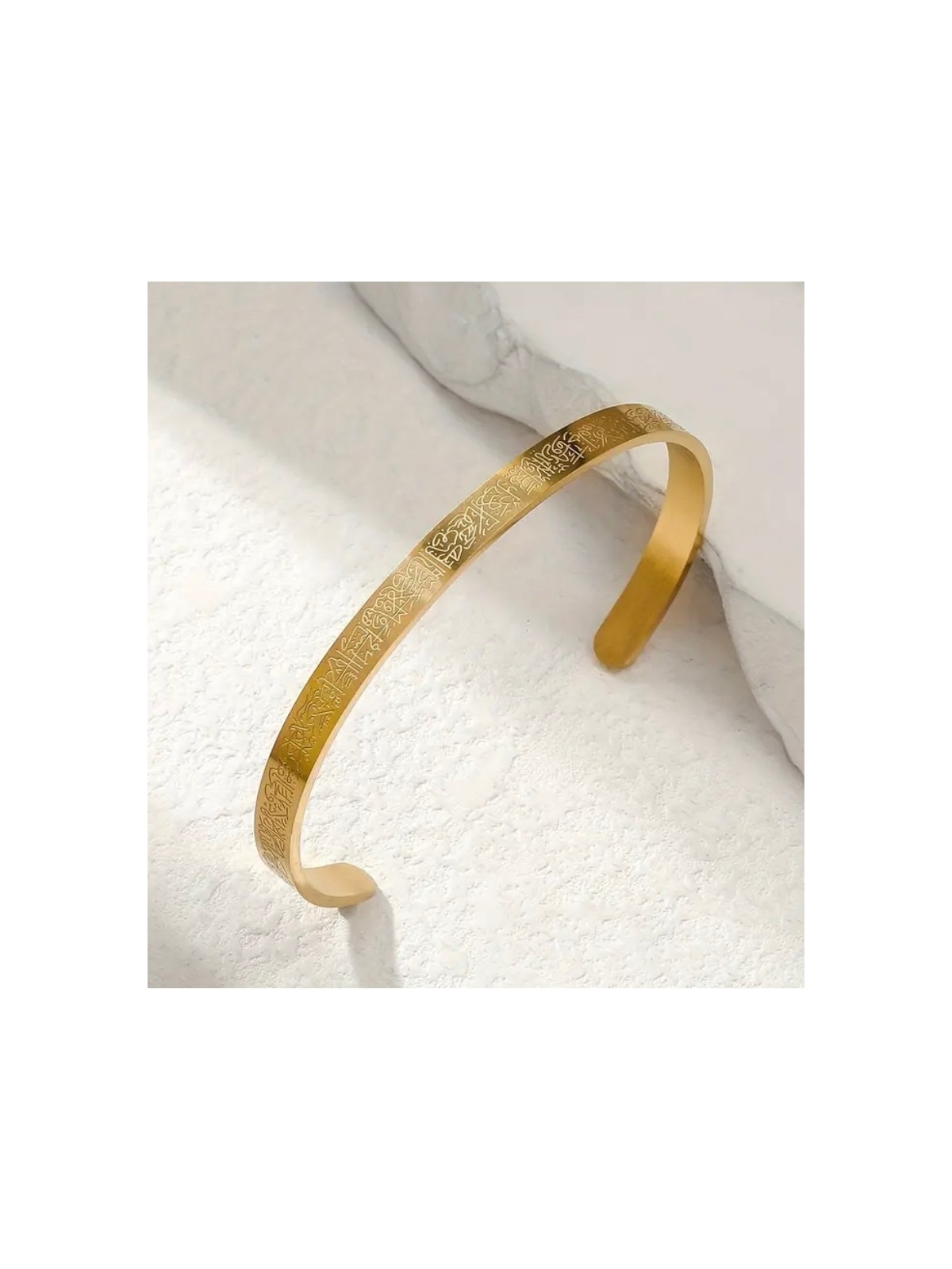 kubotique Ayet-el Kürsi Bileklik Paslanmaz Çelik Ayarlanabilir Erkek Kadın Bileklik - Görsel 4