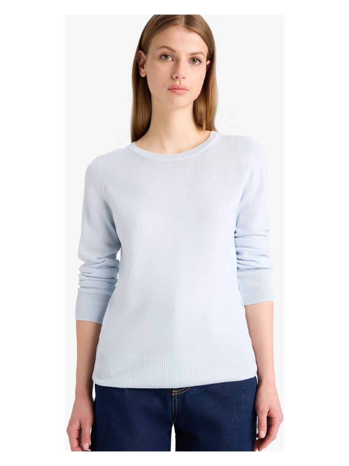 DeFacto Regular Fit Bisiklet Yaka Triko Kazak F7091AZ25WN - Görsel 6