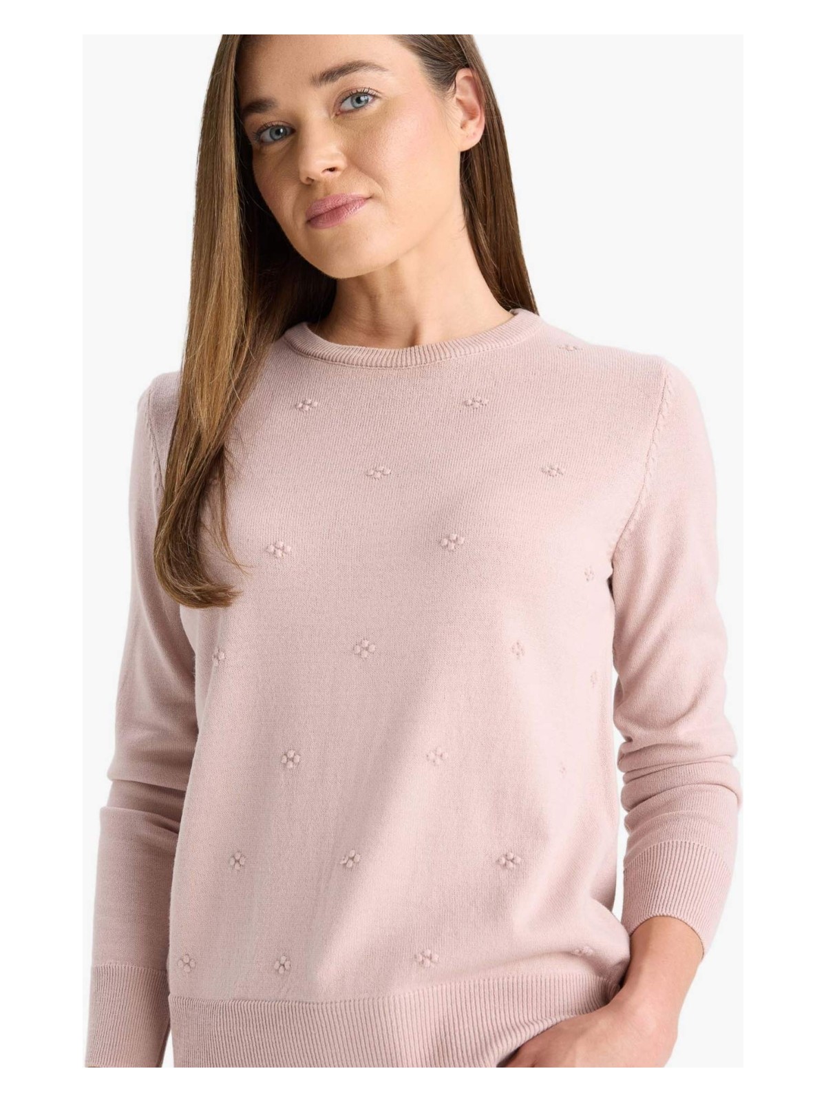 DeFacto Regular Fit Bisiklet Yaka Triko Kazak F4084AX25WN - Görsel 6